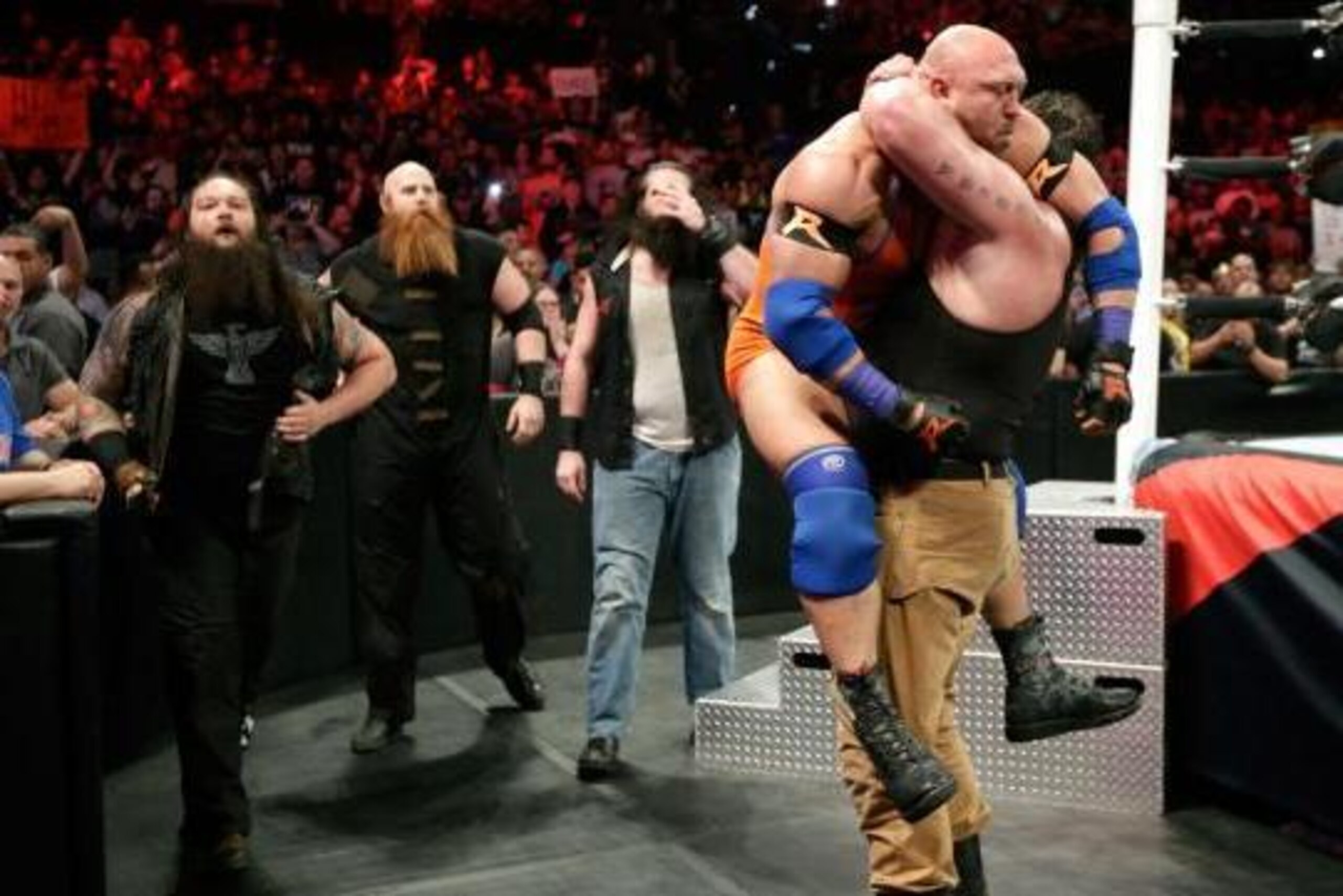 The Wyatts take down Ryback.