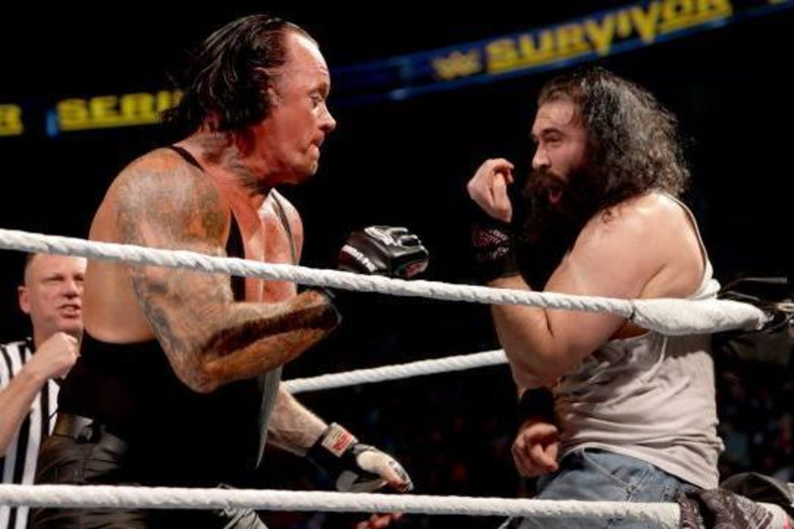 Undertaker takes on Luke Harper.