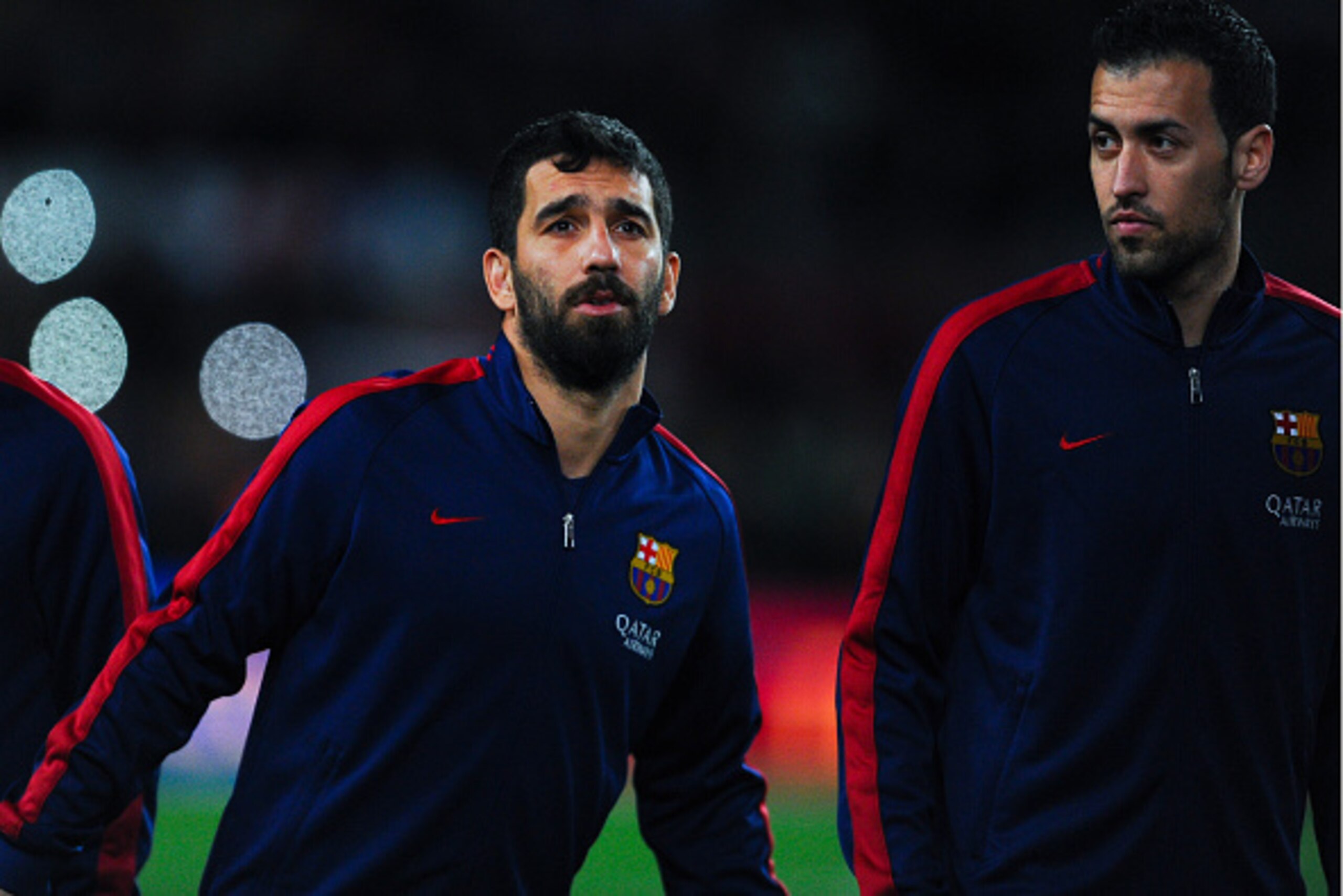 BARCELONA, SPAIN - JANUARY 06:  Arda Turan of FC Barcelona looks on  prior to the Copa del Rey Round of 16 first leg match between FC Barcelona and RCD Espanyol at Camp Nou on January 6, 2016 in Barcelona, Spain.  (Photo by David Ramos/Getty Images)