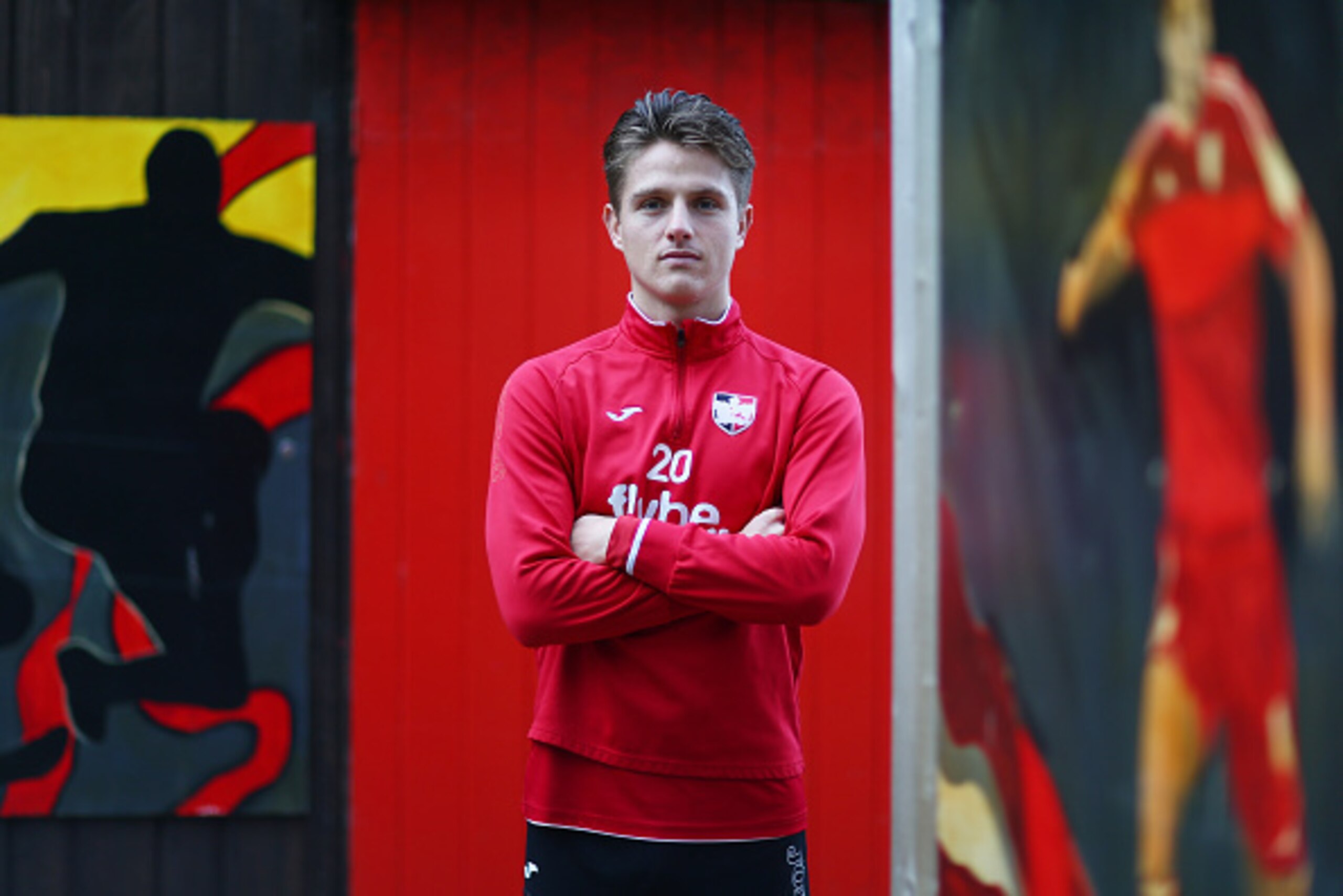 EXETER, ENGLAND - JANUARY 06:  Striker Tom Nichols of Exeter City poses during the Exeter City FA Cup Media Day at the Cliff Hill training ground on January 6, 2016 in Exeter, England.  (Photo by Michael Steele/Getty Images)