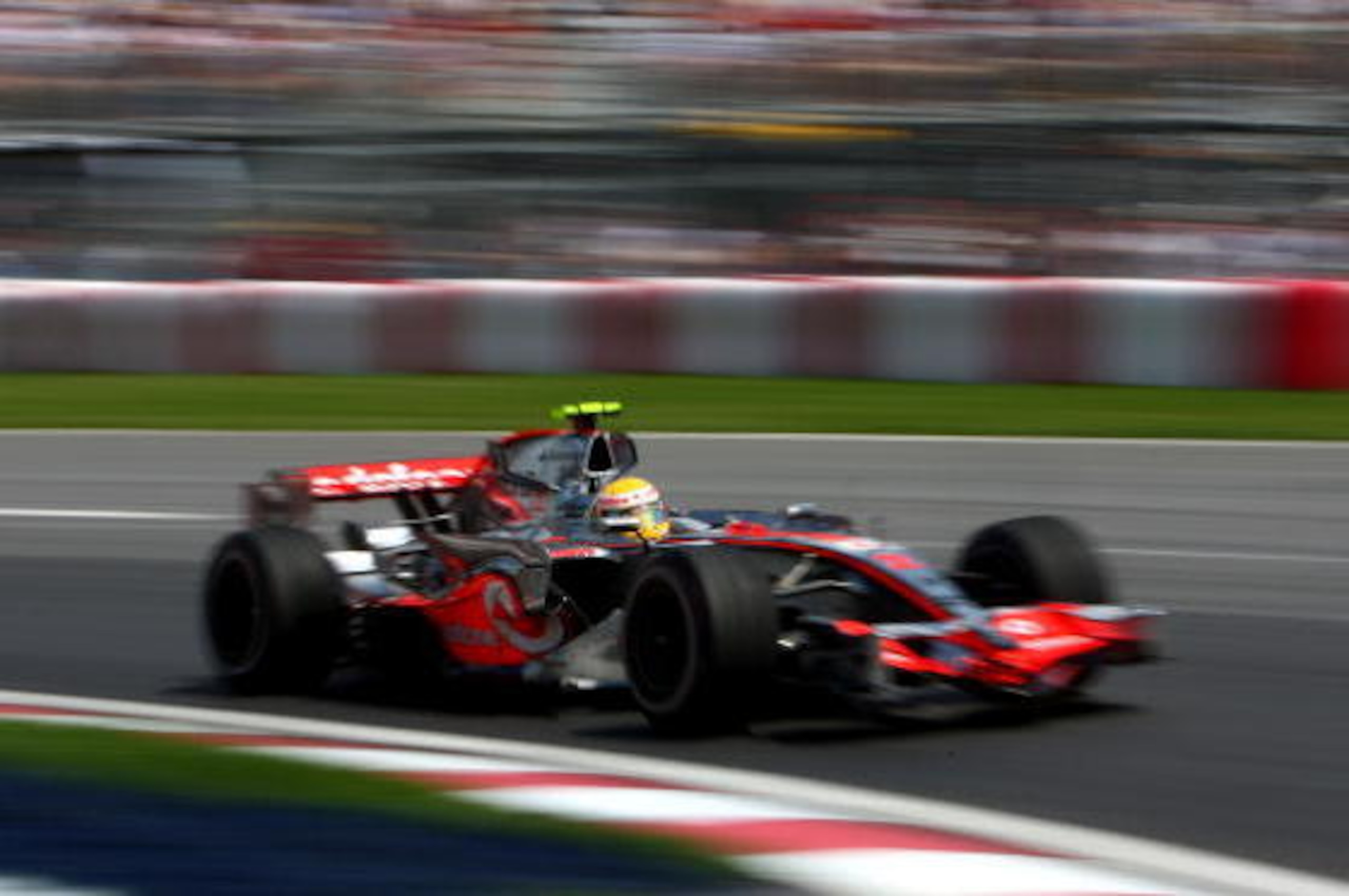 MONTREAL, QC - JUNE 10:  Lewis Hamilton of Great Britain and McLaren Mercedes in action during the Canadian Formula One Grand Prix at the Circuit Gilles Villeneuve on June 10, 2007 in Montreal, Canada.  (Photo by Mark Thompson/Getty Images)