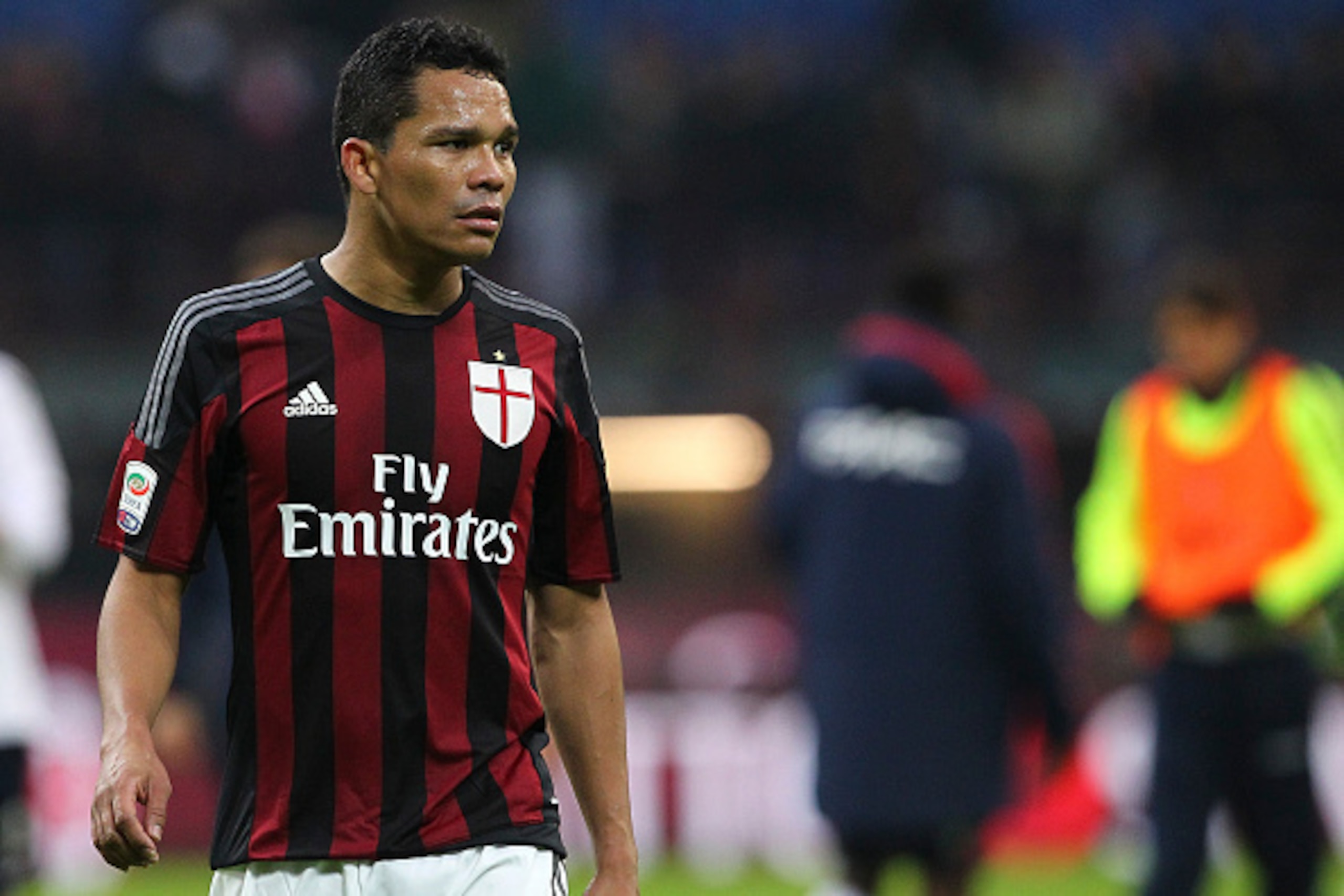 MILAN, ITALY - JANUARY 06:  Carlos Bacca of AC Milan shows his dejection at the end of the Serie A match between AC Milan and Bologna FC at Stadio Giuseppe Meazza on January 6, 2016 in Milan, Italy.  (Photo by Marco Luzzani/Getty Images)