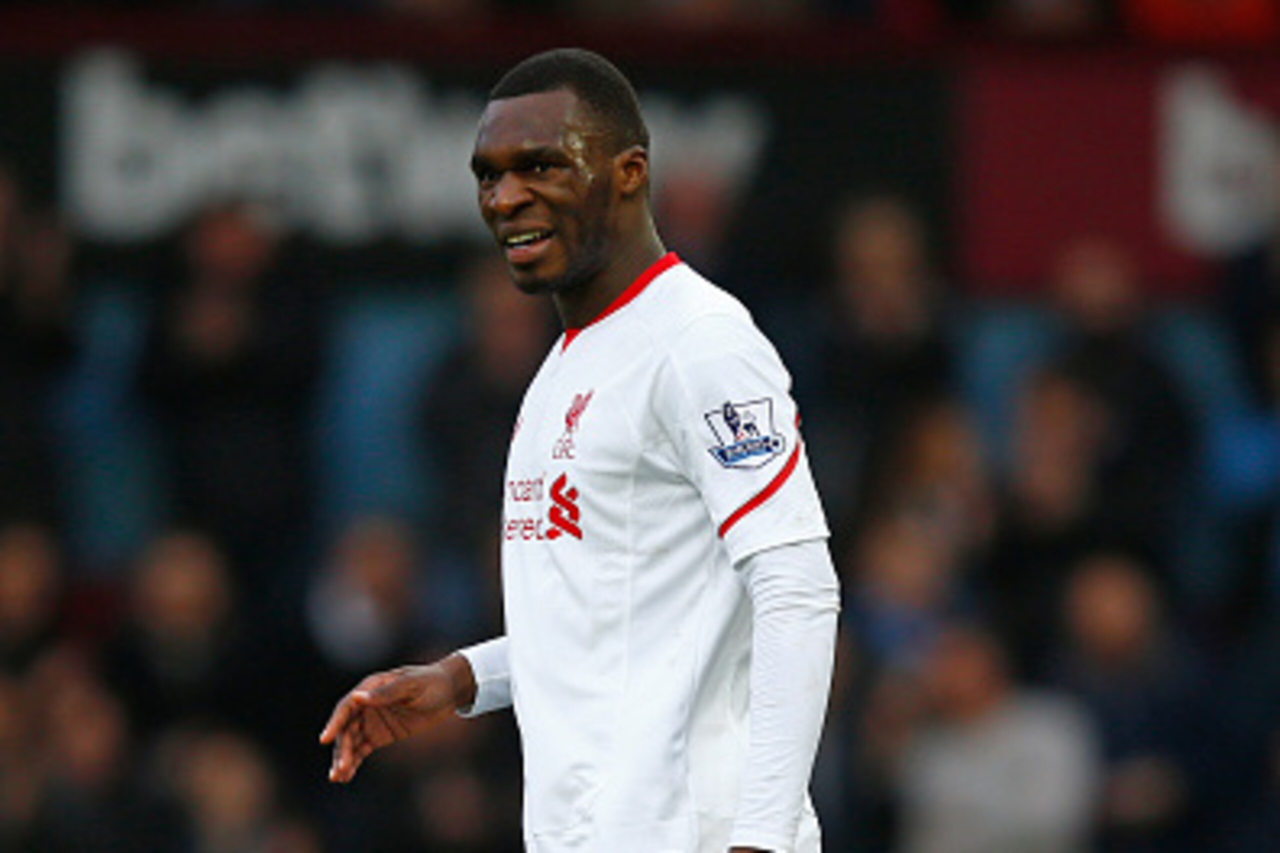 LONDON, ENGLAND - JANUARY 02: Christian Benteke of Liverpool reacts after missing a chance during the Barclays Premier League match between West Ham United and Liverpool at Boleyn Ground on January 2, 2016 in London, England.  (Photo by Christopher Lee/Ge