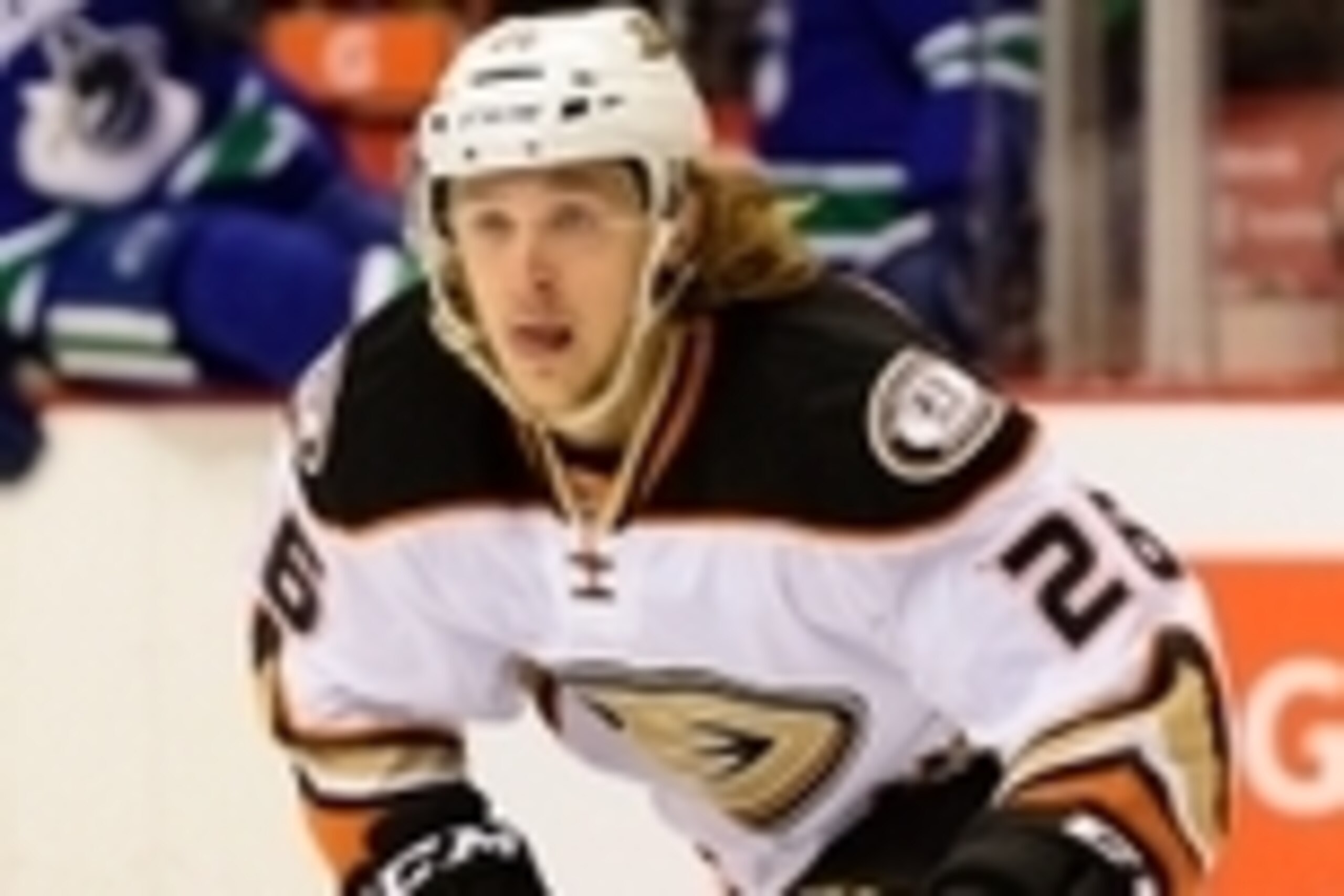 Jan 1, 2016; Vancouver, British Columbia, CAN; Anaheim Ducks forward Carl Hagelin (26) skates against the Vancouver Canucks during the first period at Rogers Arena. The Vancouver Canucks won 2-1 in a shoot out. Mandatory Credit: Anne-Marie Sorvin-USA TODA Jan 1, 2016; Vancouver, British Columbia, CAN; Anaheim Ducks forward Carl Hagelin (26) skates against the Vancouver Canucks during the first period at Rogers Arena. The Vancouver Canucks won 2-1 in a shoot out. Mandatory Credit: Anne-Marie Sorvin-USA TODA