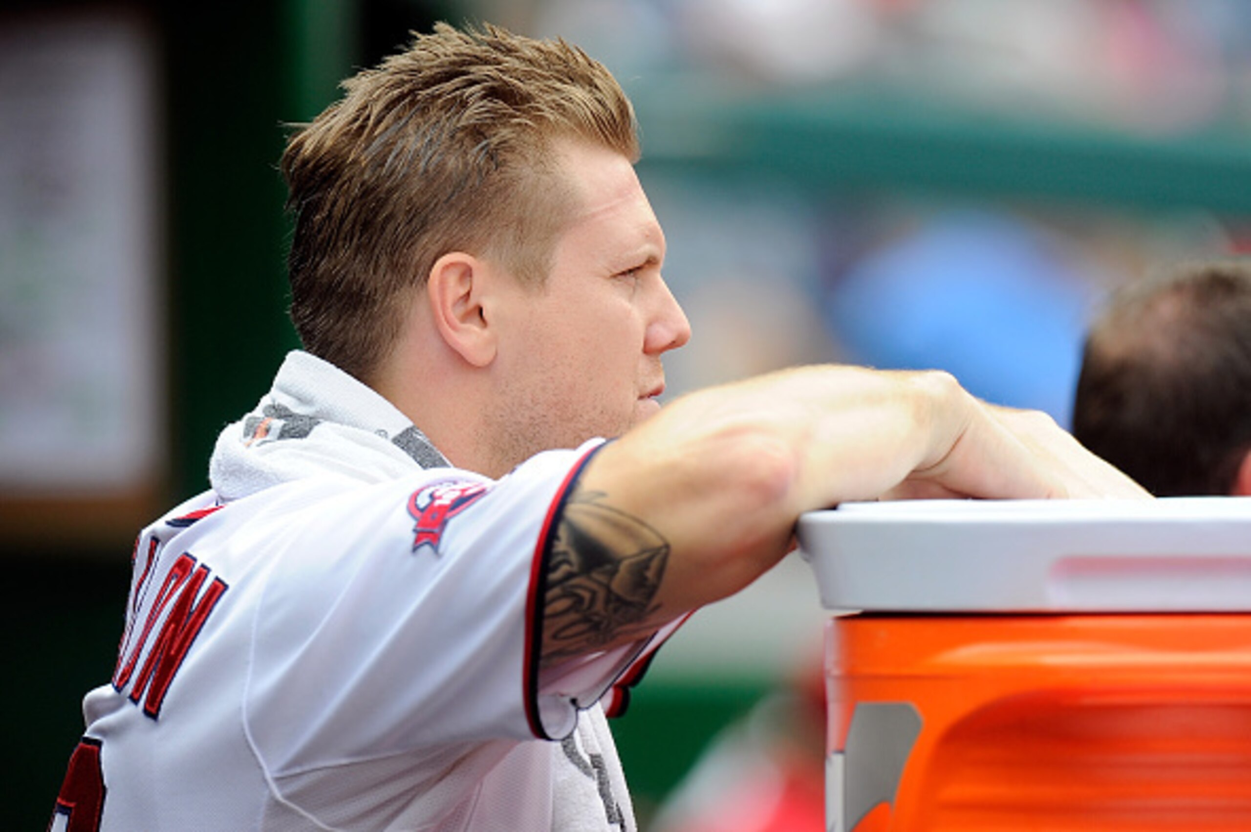 WASHINGTON, DC - SEPTEMBER 27: Jonathan Papelbon #58 of the Washington Nationals watches the game during the ninth inning against the Philadelphia Phillies at Nationals Park on September 27, 2015 in Washington, DC. (Photo by G Fiume/Getty Images) WASHINGTON, DC - SEPTEMBER 27: Jonathan Papelbon #58 of the Washington Nationals watches the game during the ninth inning against the Philadelphia Phillies at Nationals Park on September 27, 2015 in Washington, DC. (Photo by G Fiume/Getty Images)