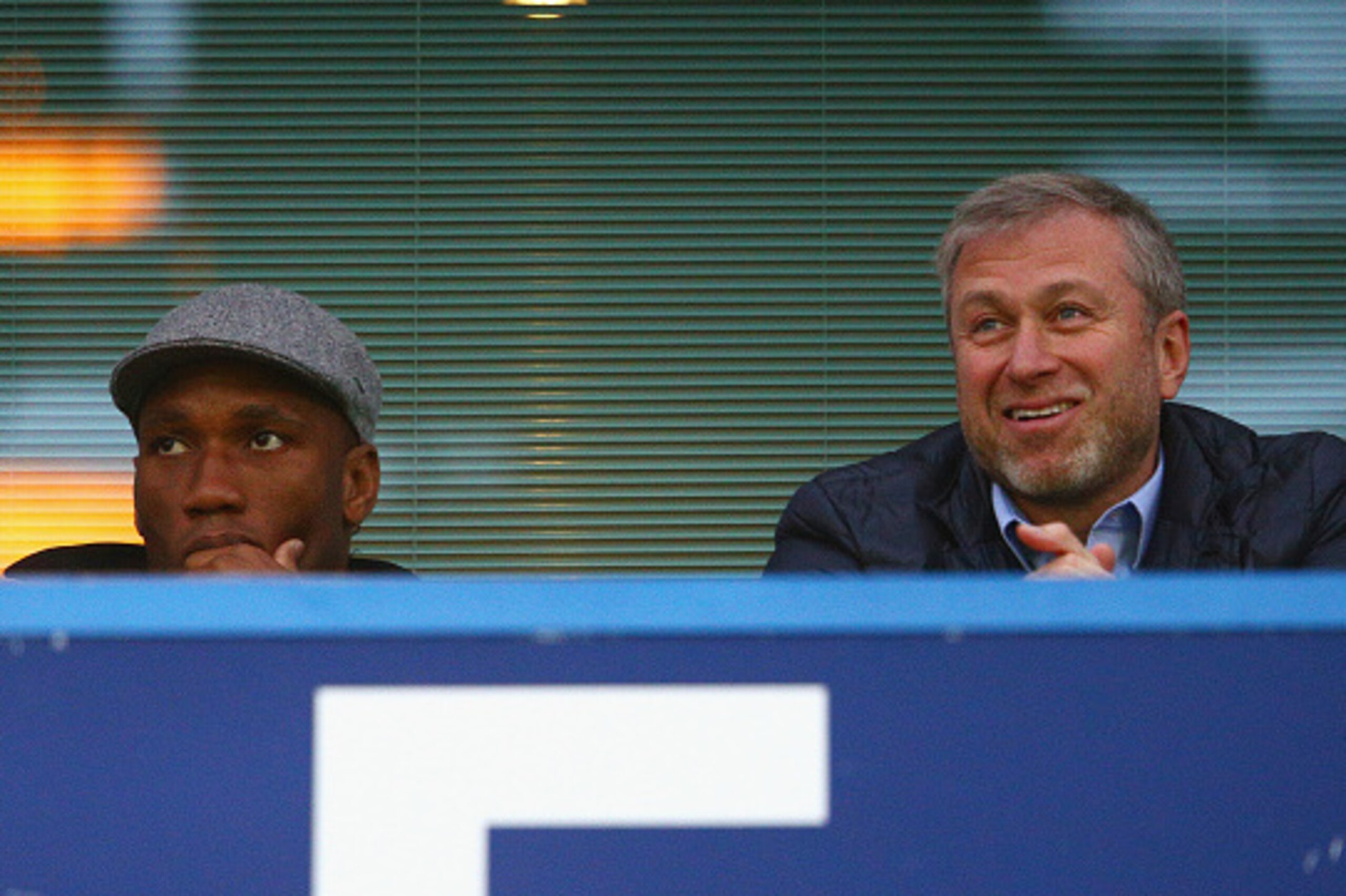 LONDON, ENGLAND - DECEMBER 19: Didier Drogba (L) of Montreal Impact and Chelsea owner Roman Abramovich (R) are seen on the stand prior to the Barclays Premier League match between Chelsea and Sunderland at Stamford Bridge on December 19, 2015 in London, LONDON, ENGLAND - DECEMBER 19: Didier Drogba (L) of Montreal Impact and Chelsea owner Roman Abramovich (R) are seen on the stand prior to the Barclays Premier League match between Chelsea and Sunderland at Stamford Bridge on December 19, 2015 in London,