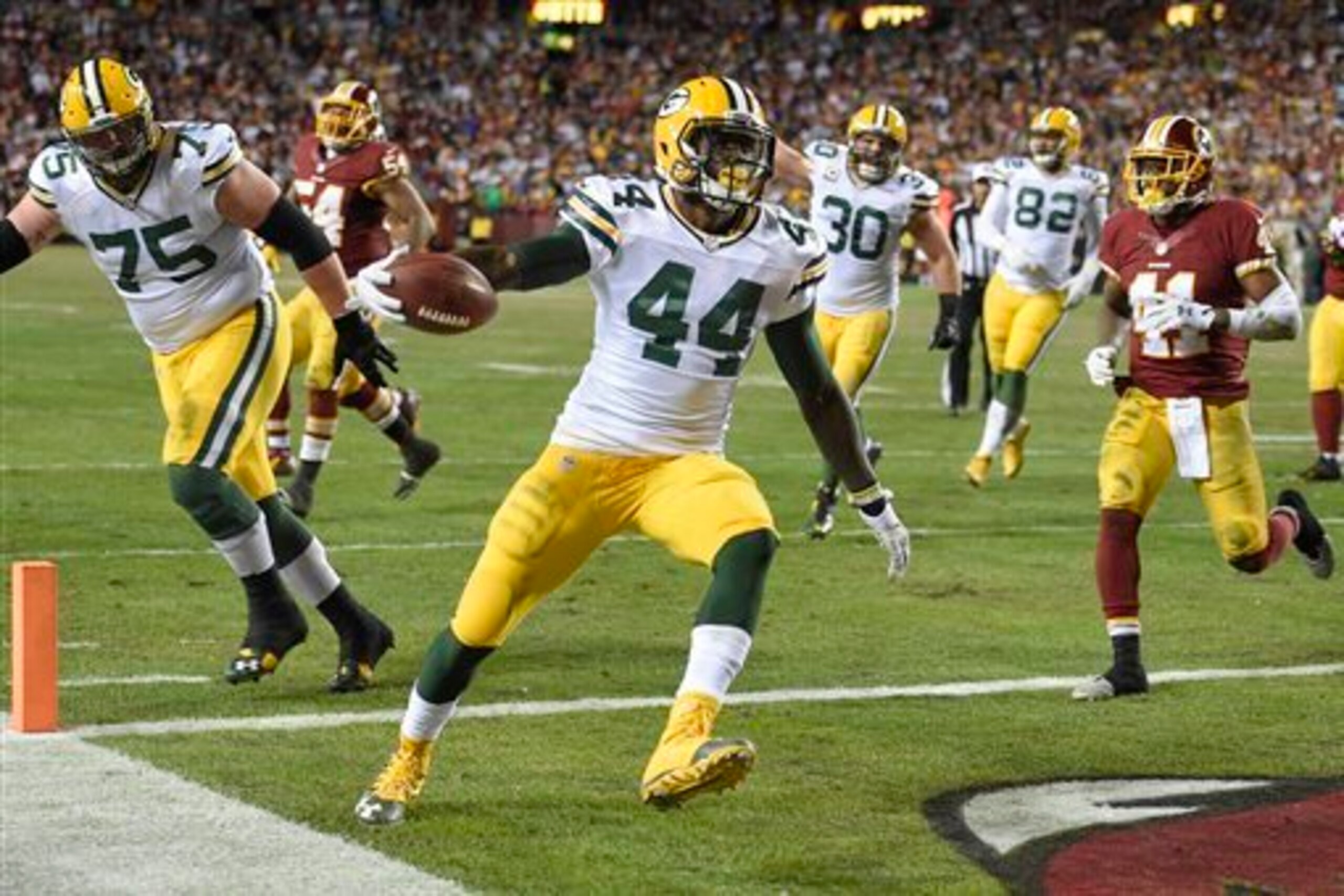 James Starks scored on a four-yard run in the third quarter.