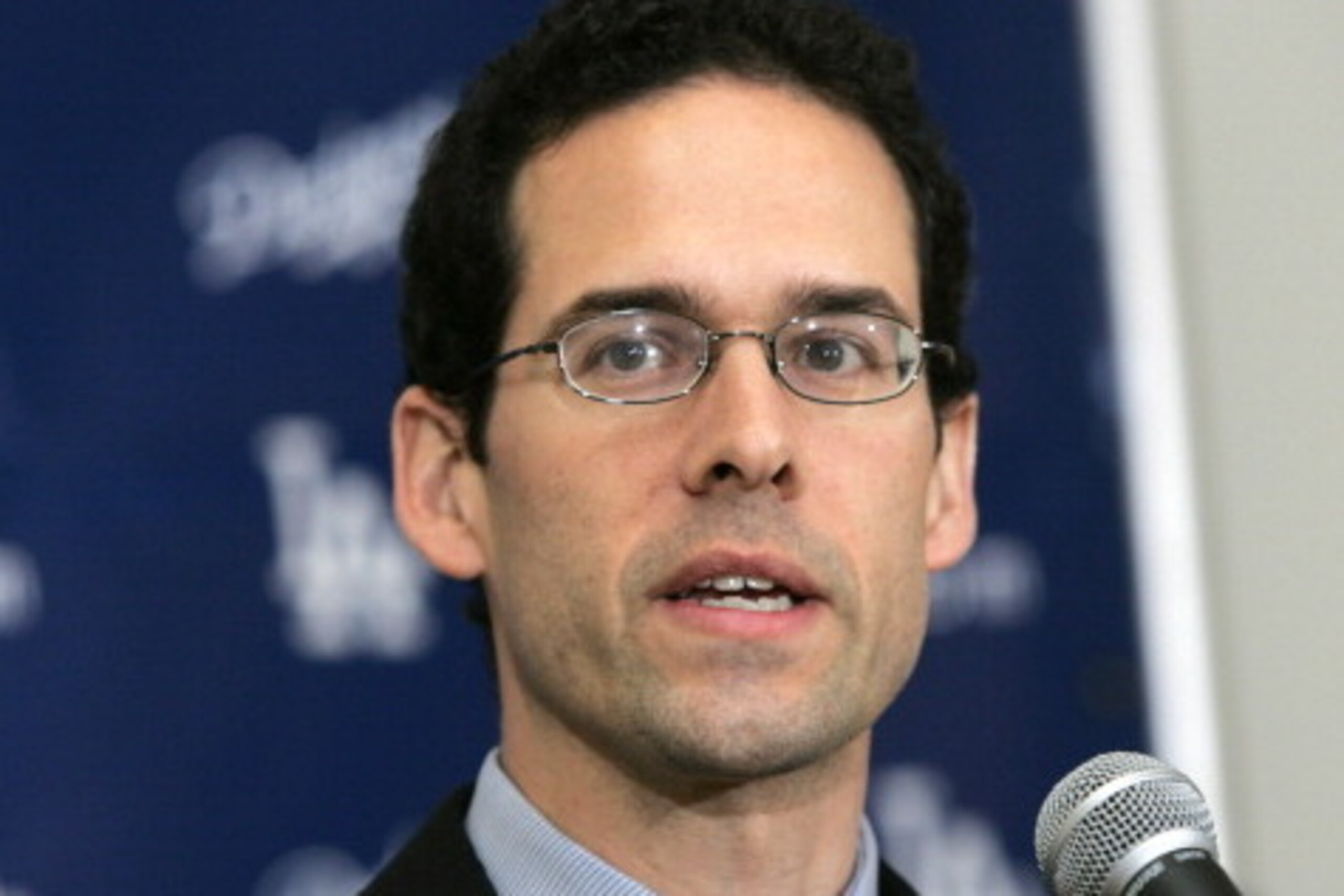 -Los Angeles Dodgers General Manager Paul Depodesta announces the signing of  free agent left handed pitcher Odalis Perez to a three-year, $24 million dollar contract during press conference Monday, January 10, 2005 at Dodger Stadium in Los Angeles,Califo