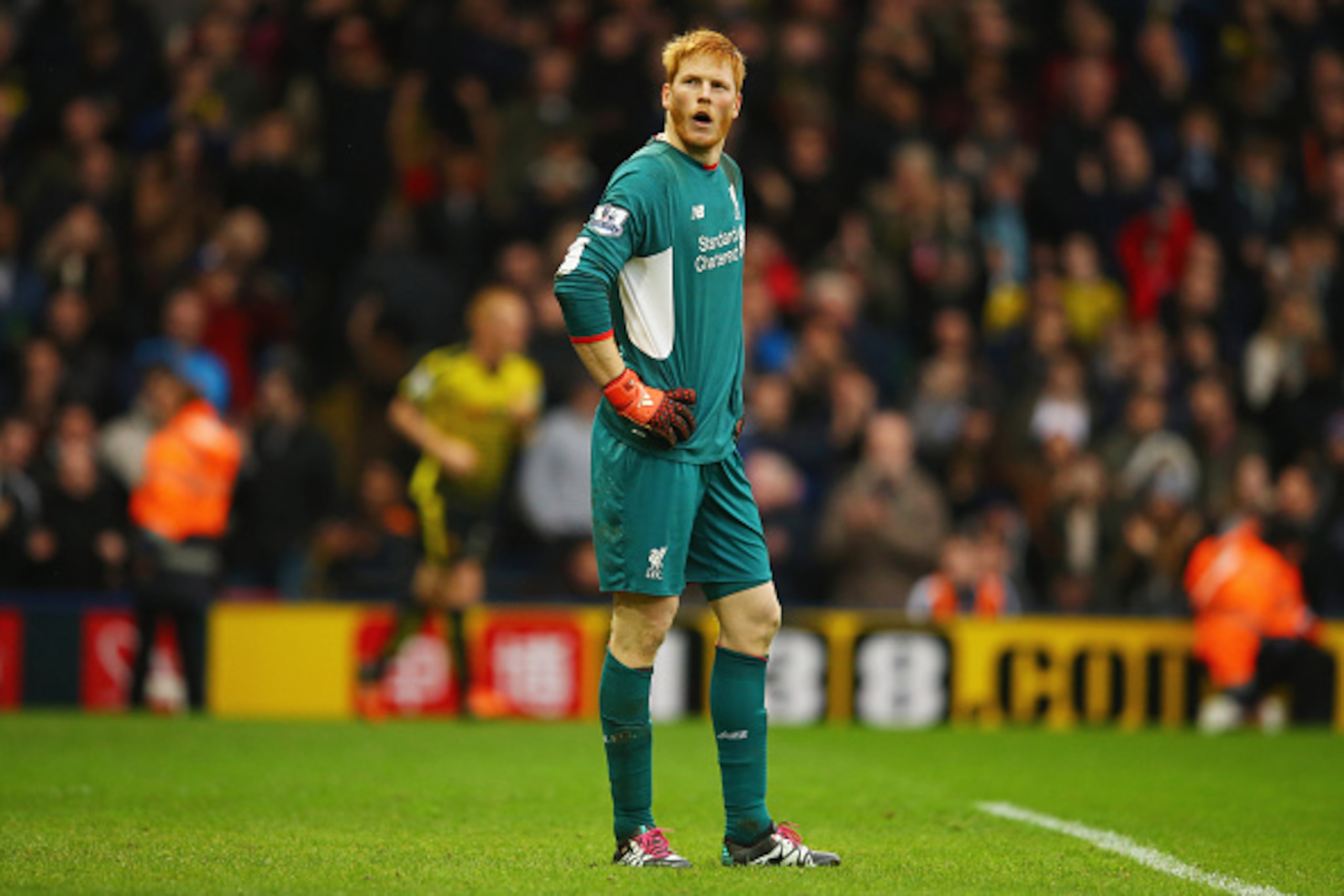WATFORD, ENGLAND - DECEMBER 20: Adam Bogdan of Liverpool looks dejected as Odion Ighalo of Watford scores their third goal during the Barclays Premier League match between Watford and Liverpool at Vicarage Road on December 20, 2015 in Watford, England. WATFORD, ENGLAND - DECEMBER 20: Adam Bogdan of Liverpool looks dejected as Odion Ighalo of Watford scores their third goal during the Barclays Premier League match between Watford and Liverpool at Vicarage Road on December 20, 2015 in Watford, England.