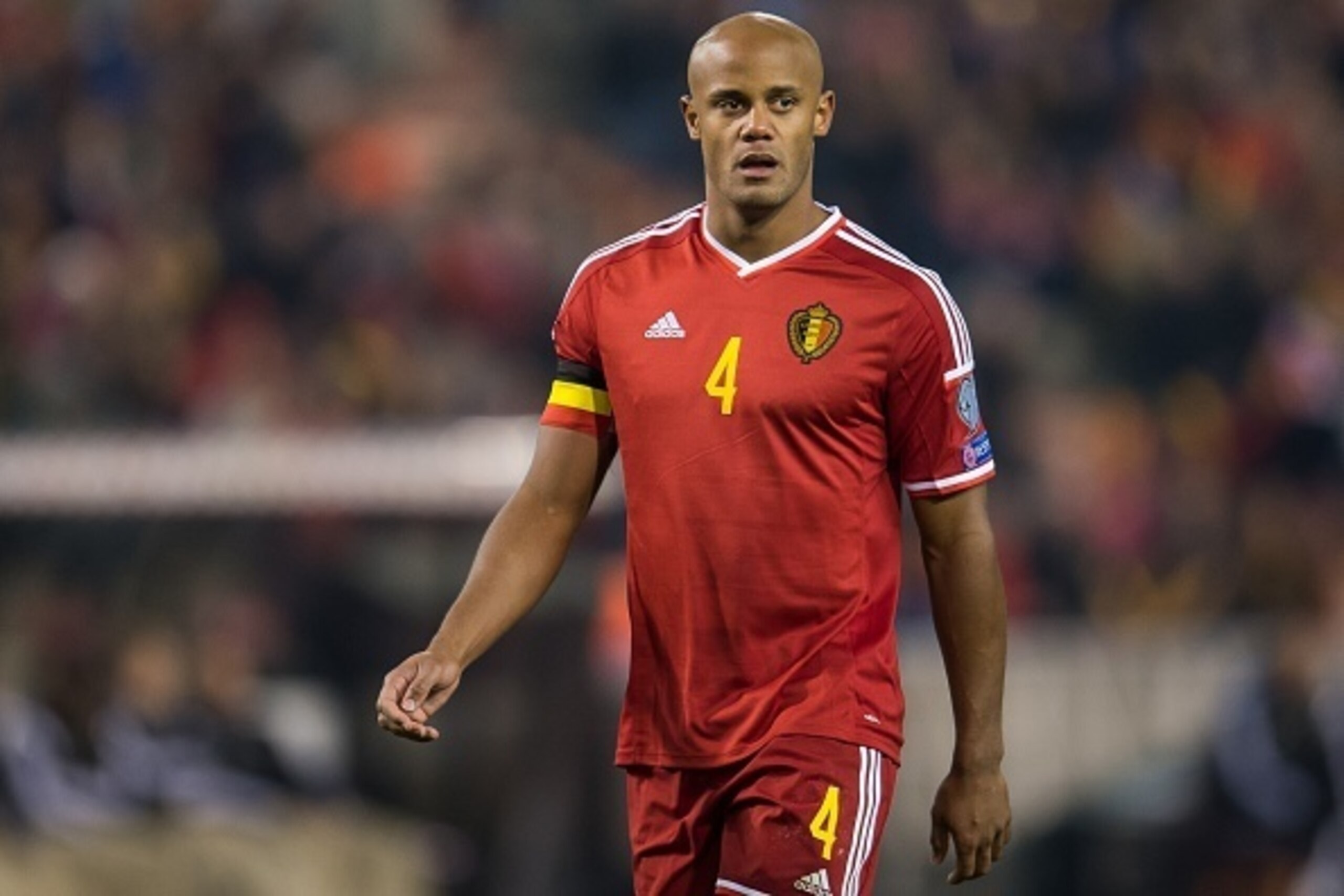 Vincent Kompany of Belgium during the UEFA EURO 2016 group B qualifying match between Belgium and Israel on October 13, 2015 at the Koning Boudewijn stadium in Brussels, Belgium.(Photo by VI Images via Getty Images)