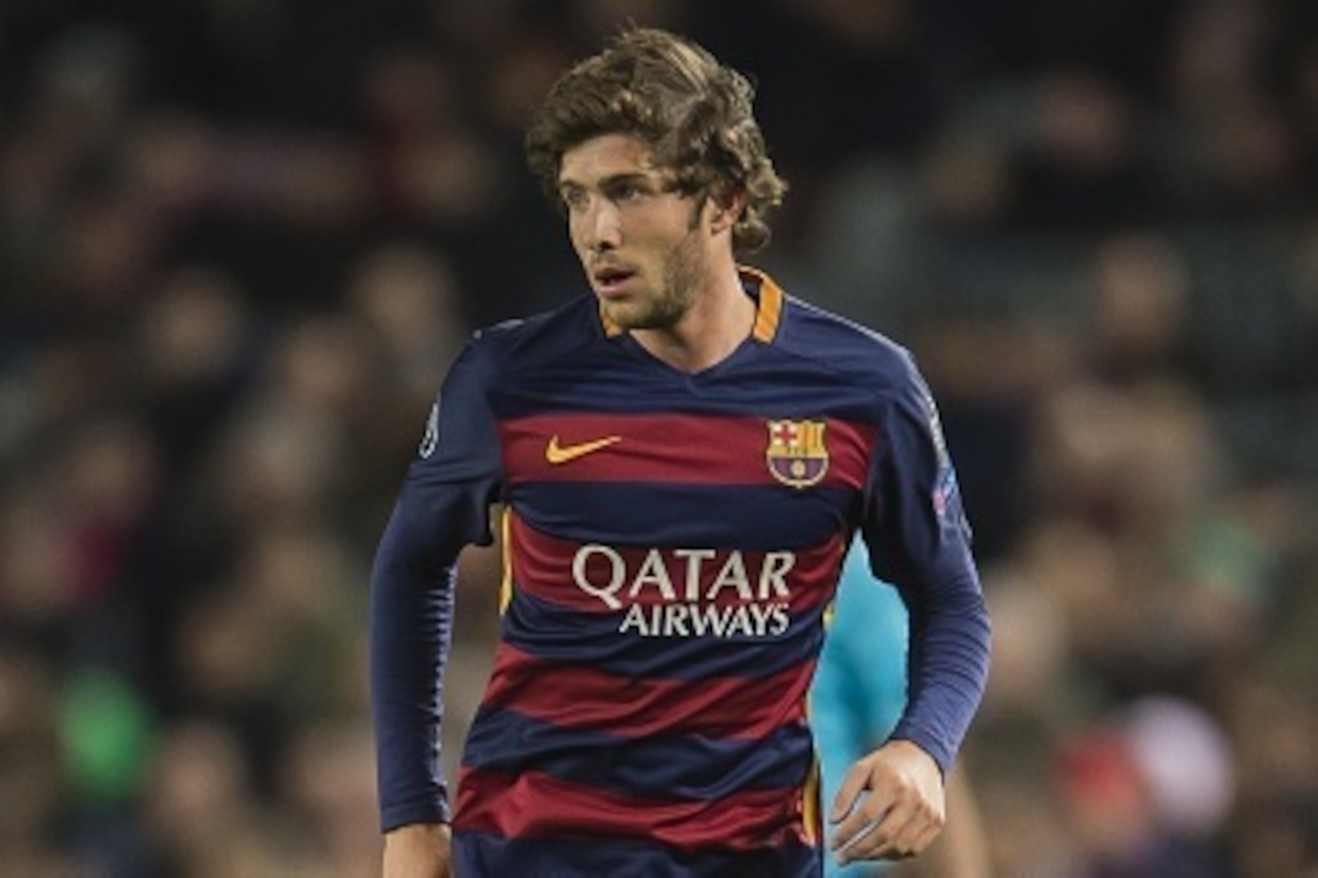 Sergi Roberto Carnicer of FC Barcelona during the Champions League match between FC Barcelona and AS Roma on November 24, 2015 at the Camp Nou stadium in Barcelona, Spain.(Photo by VI Images via Getty Images)