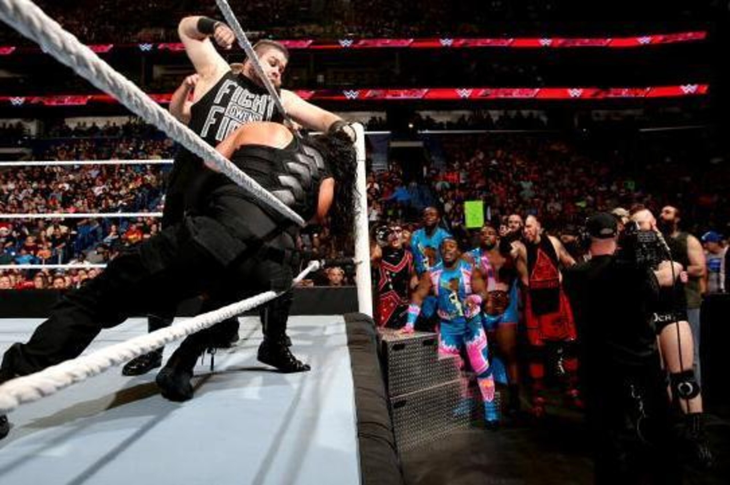 Kevin Owens battles Roman Reigns in the main event on Monday's Raw. Kevin Owens battles Roman Reigns in the main event on Monday's Raw.