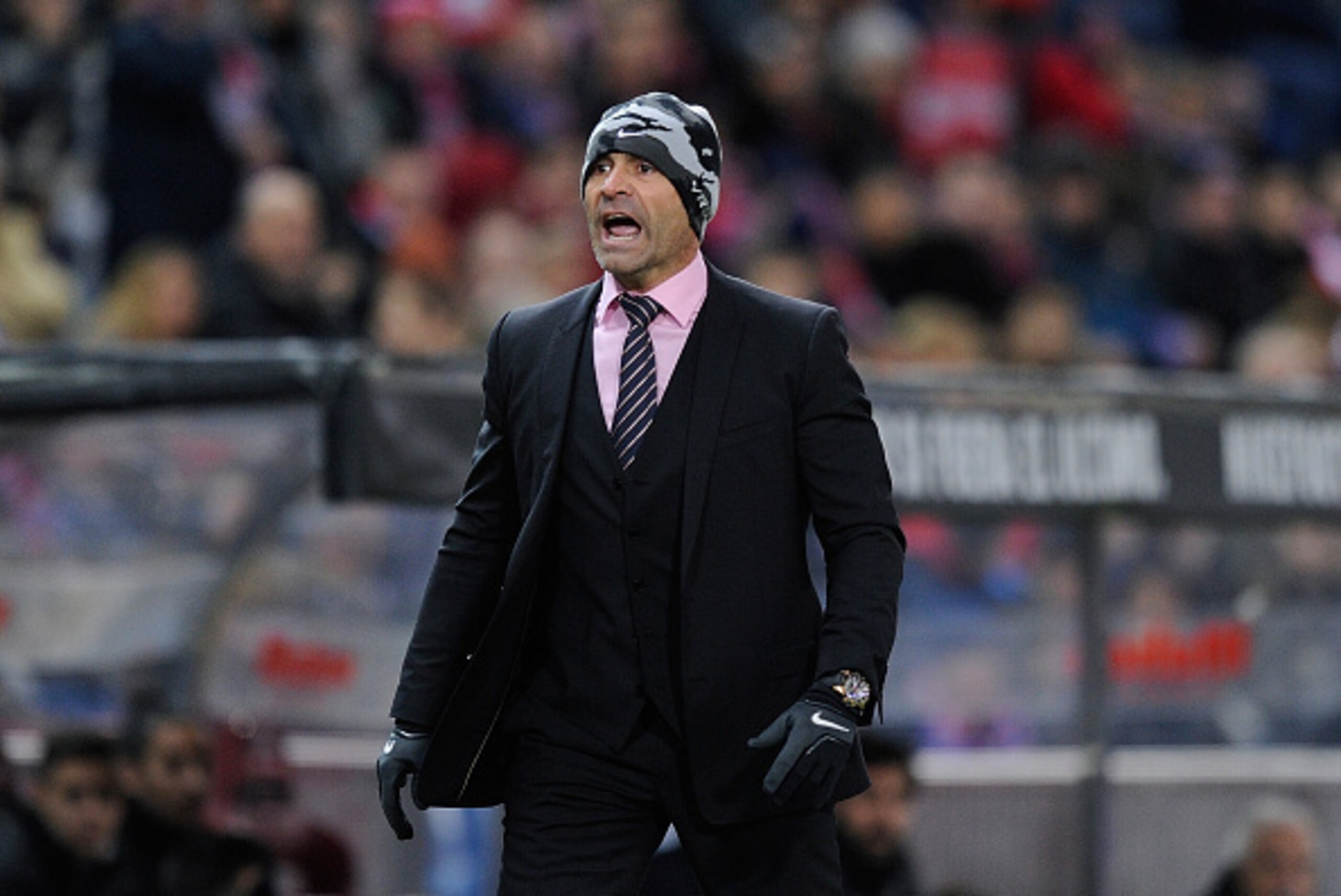 MADRID, SPAIN - JANUARY 24:  Head coach Paco Jemez of Rayo Vallecano reacts during the La Liga match between Club Atletico de Madrid and Rayo Vallecano de Madrid   at Vicente Calderon Stadium on January 24, 2015 in Madrid, Spain.  (Photo by Denis Doyle/Ge