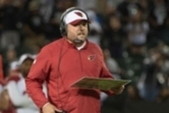 August 30, 2015; Oakland, CA, USA; Arizona Cardinals defensive coordinator James Bettcher during the fourth quarter in a preseason NFL football game against the Oakland Raiders at O.co Coliseum. The Cardinals defeated the Raiders 30-23. Mandatory Credit: