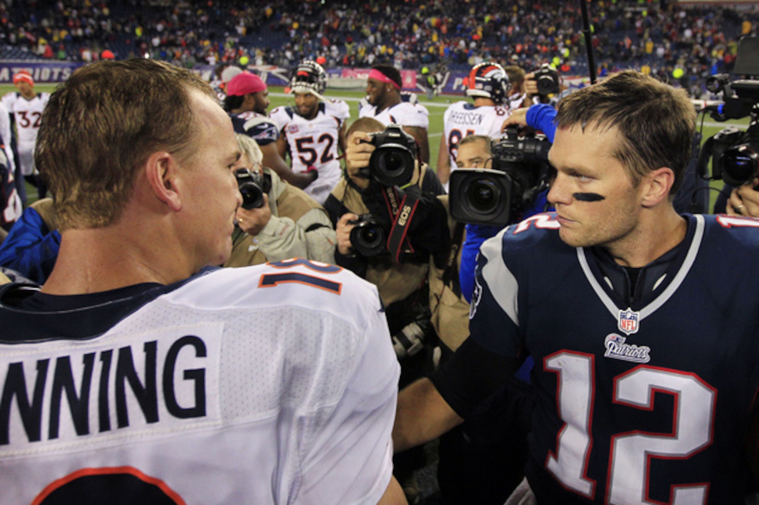 This hypothetical playoff matchup would be likely the last one between Manning and Brady.