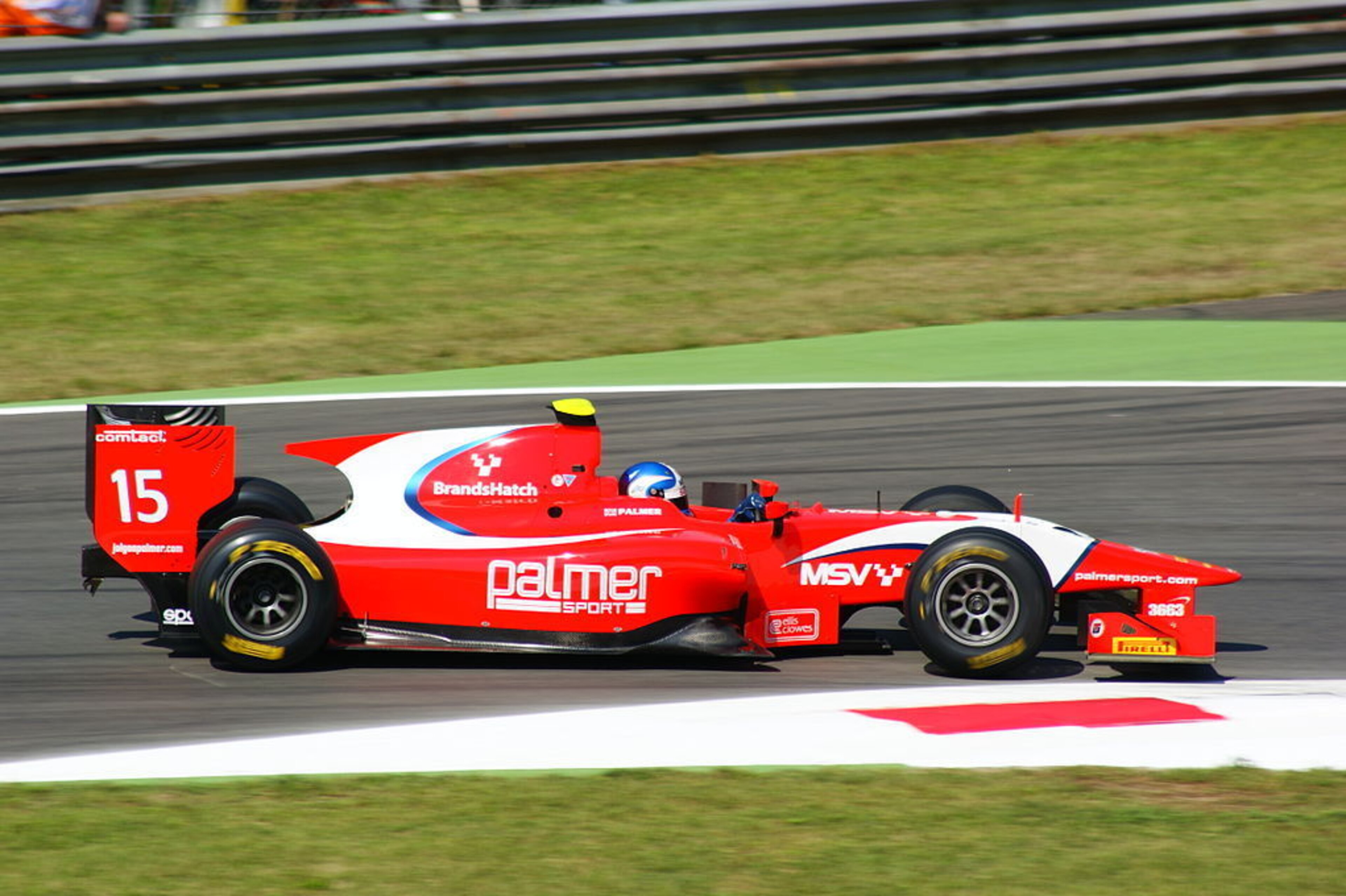 Jolyon Palmer driving for Arden at Monza in 2011.