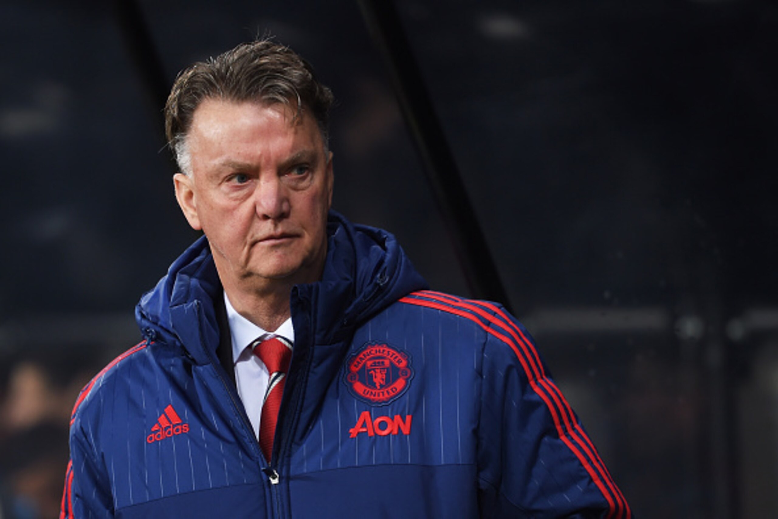 NEWCASTLE UPON TYNE, ENGLAND - JANUARY 12: Louis van Gaal manager of Manchester United looks on prior to the Barclays Premier League match between Newcastle United and Manchester United at St James' Park on January 12, 2016 at Newcastle upon Tyne, Englan NEWCASTLE UPON TYNE, ENGLAND - JANUARY 12: Louis van Gaal manager of Manchester United looks on prior to the Barclays Premier League match between Newcastle United and Manchester United at St James' Park on January 12, 2016 at Newcastle upon Tyne, Englan