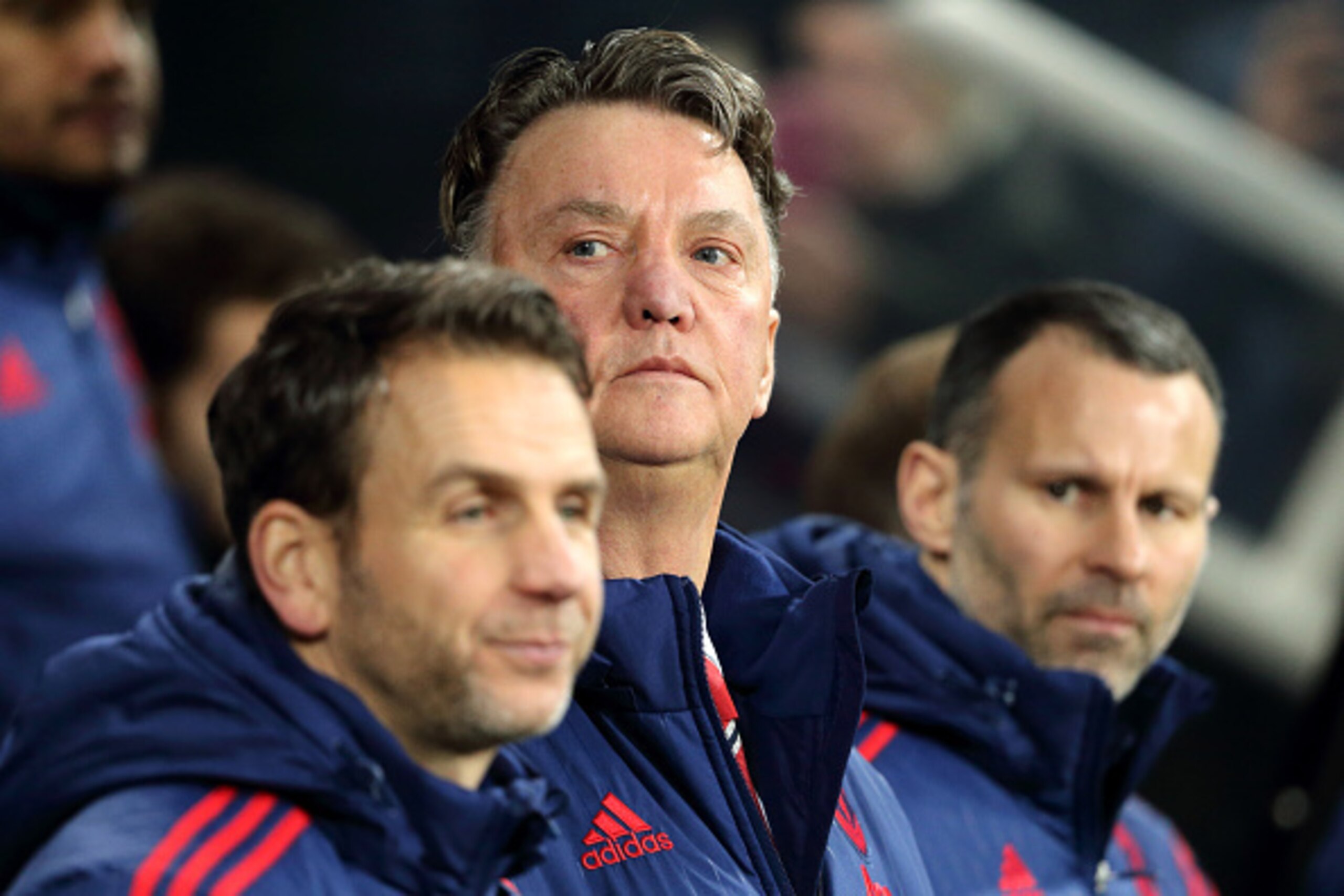 NEWCASTLE UPON TYNE, ENGLAND - JANUARY 12:  Louis van Gaal the head coach / manager of Manchester United the Barclays Premier League match between Newcastle United and Manchester United at at St James' Park on December 19, 2015 in Newcastle Upon Tyne, Eng