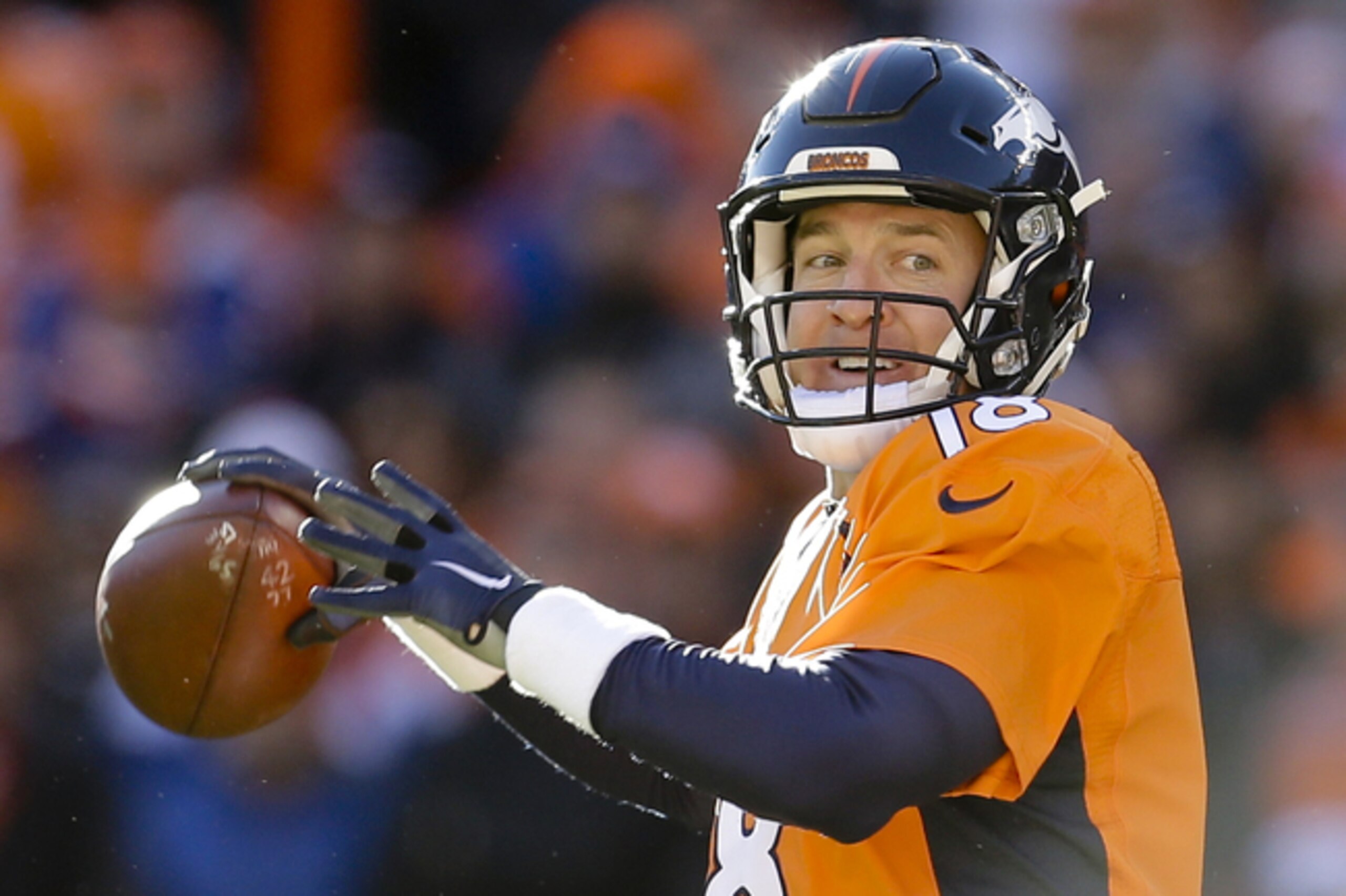 Peyton Manning looked better Sunday than he did during most of the regular season.