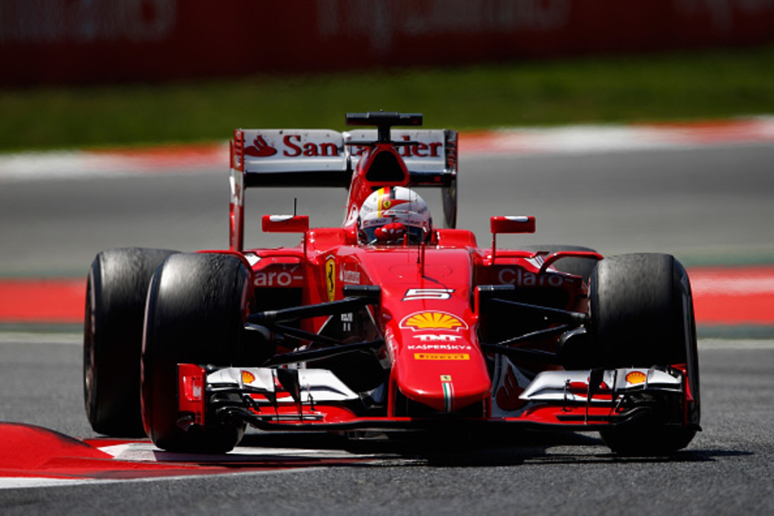 MONTMELO, SPAIN - MAY 10:  Sebastian Vettel of Germany and Ferrari drives during the Spanish Formula One Grand Prix at Circuit de Catalunya on May 10, 2015 in Montmelo, Spain.  (Photo by Paul Gilham/Getty Images)