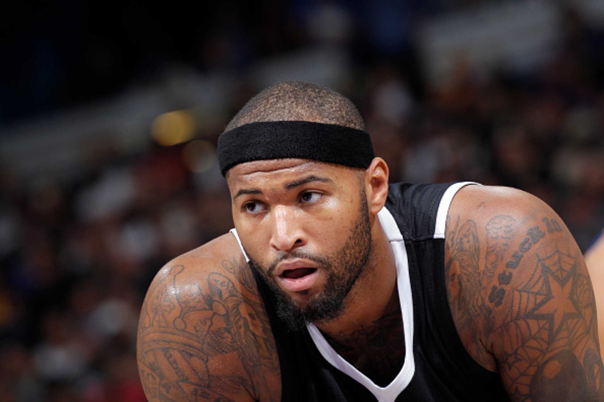 SACRAMENTO, CA - JANUARY 9: DeMarcus Cousins #15 of the Sacramento Kings looks on during the game against the Golden State Warriors on January 9, 2016 at Sleep Train Arena in Sacramento, California. NOTE TO USER: User expressly acknowledges and agrees tha SACRAMENTO, CA - JANUARY 9: DeMarcus Cousins #15 of the Sacramento Kings looks on during the game against the Golden State Warriors on January 9, 2016 at Sleep Train Arena in Sacramento, California. NOTE TO USER: User expressly acknowledges and agrees tha