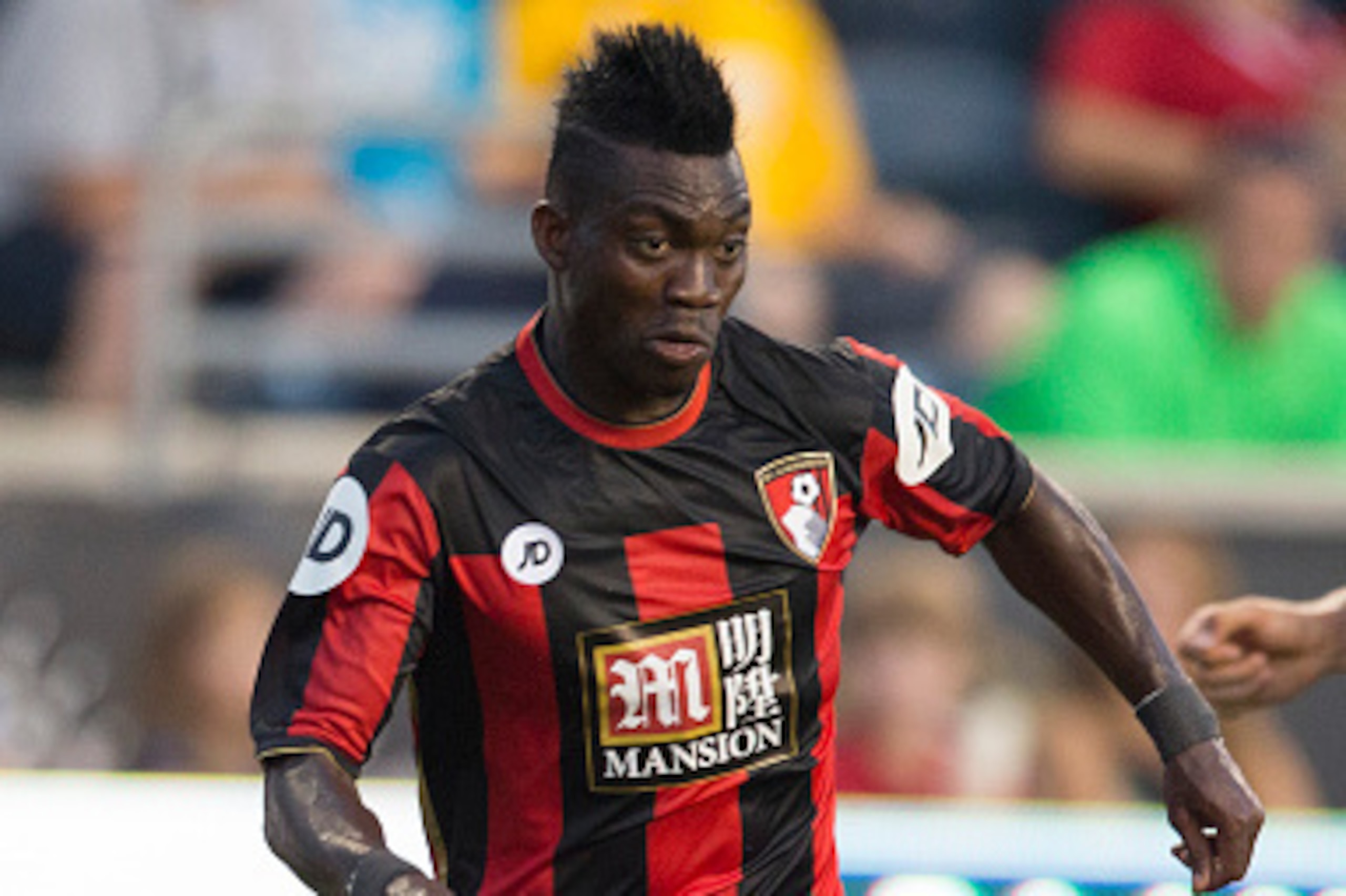 PHILADELPHIA, PA - JULY 14: Christian Atsu #20 of AFC Bournemouth controls the ball in the friendly match against the Philadelphia Union on July 14, 2015 at the PPL Park in Chester, Pennsylvania.  (Photo by Mitchell Leff/Getty Images)