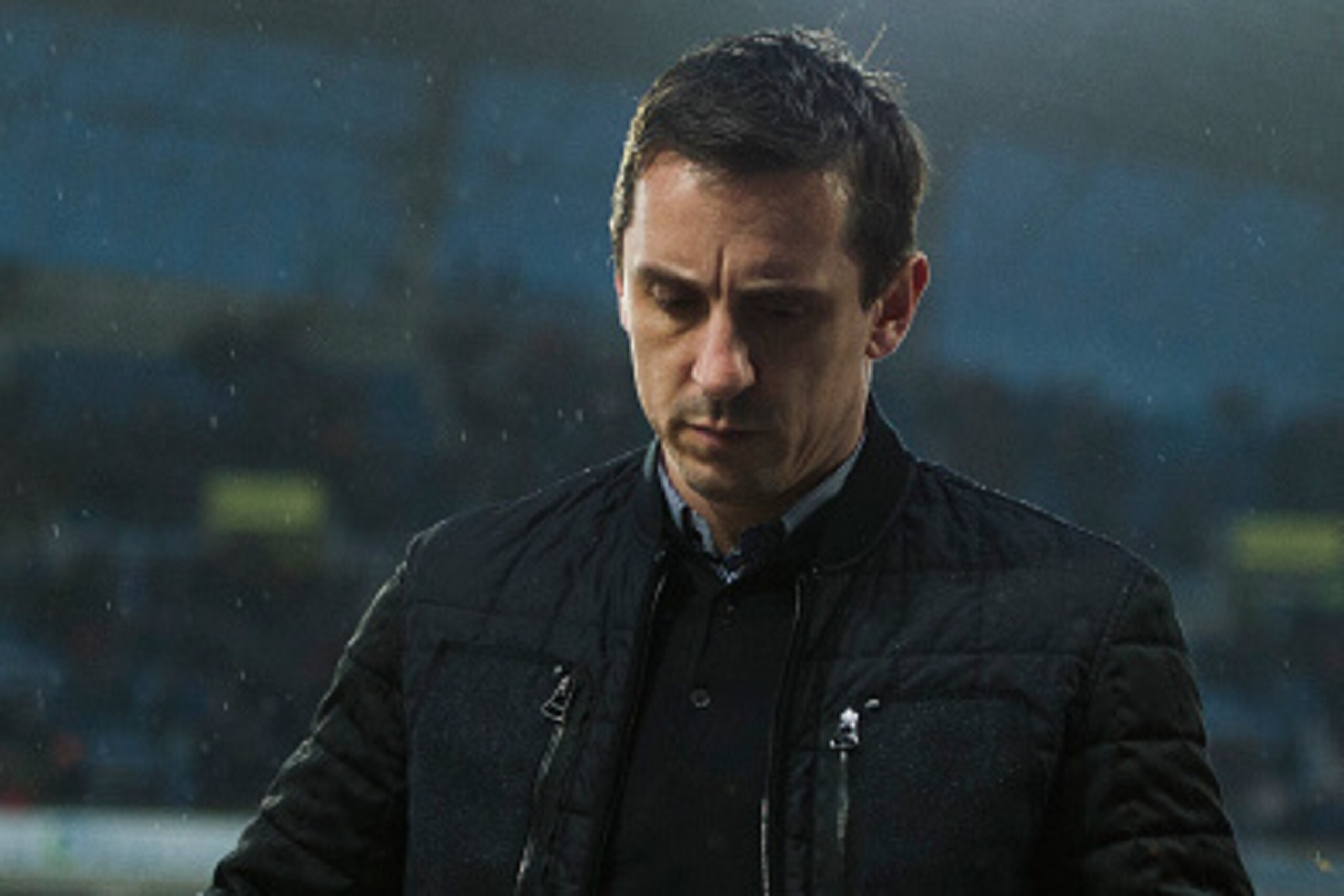 SAN SEBASTIAN, SPAIN - JANUARY 10:  Head coach Gary Neville of Valencia CF reacts after the La Liga match between Real Sociedad de Futbol and Valencia CF at Estadio Anoeta on January 10, 2016 in San Sebastian, Spain.  (Photo by Juan Manuel Serrano Arce/Ge