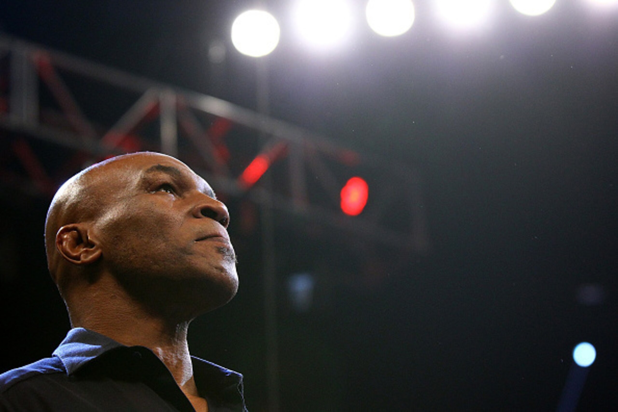 NEW YORK, NY - JANUARY 16: Former Heavyweight Champion Mike Tyson attends the bout between Deontay Wilder and Artur Szpilka at Barclays Center on January 16, 2016 in Brooklyn borough of New York City. (Photo by Mike Stobe/Getty Images) NEW YORK, NY - JANUARY 16: Former Heavyweight Champion Mike Tyson attends the bout between Deontay Wilder and Artur Szpilka at Barclays Center on January 16, 2016 in Brooklyn borough of New York City. (Photo by Mike Stobe/Getty Images)