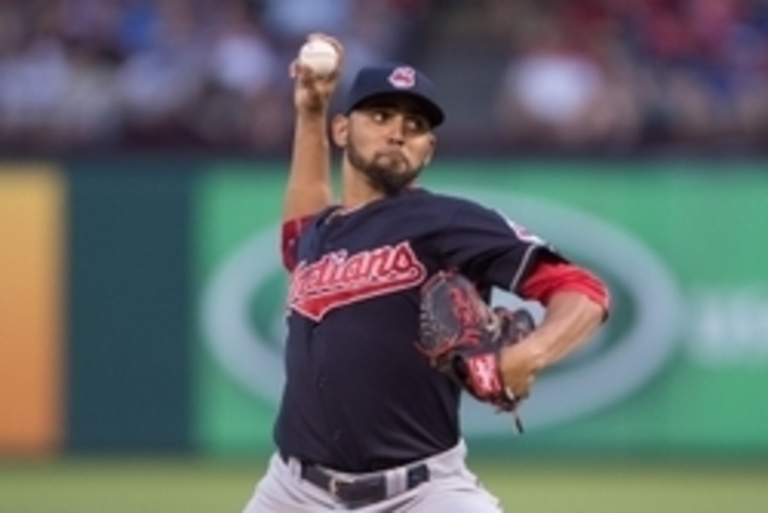 May 16, 2015; Arlington, TX, USA; Cleveland Indians starting pitcher Danny Salazar (31) pitches during the game against the Texas Rangers at Globe Life Park in Arlington. Mandatory Credit: Jerome Miron-USA TODAY Sports