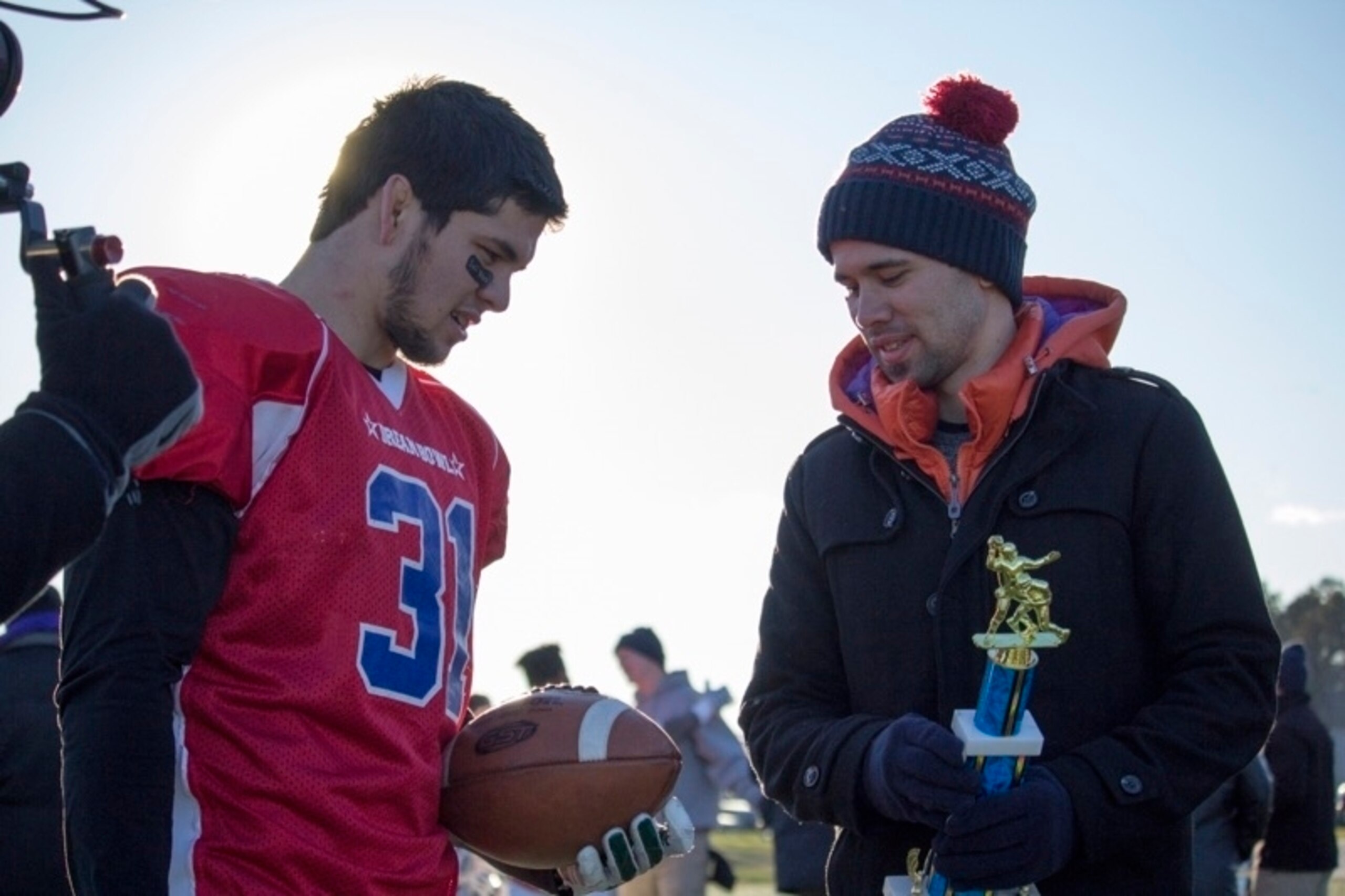 Silas and Elijah Nacita after the Dream Bowl