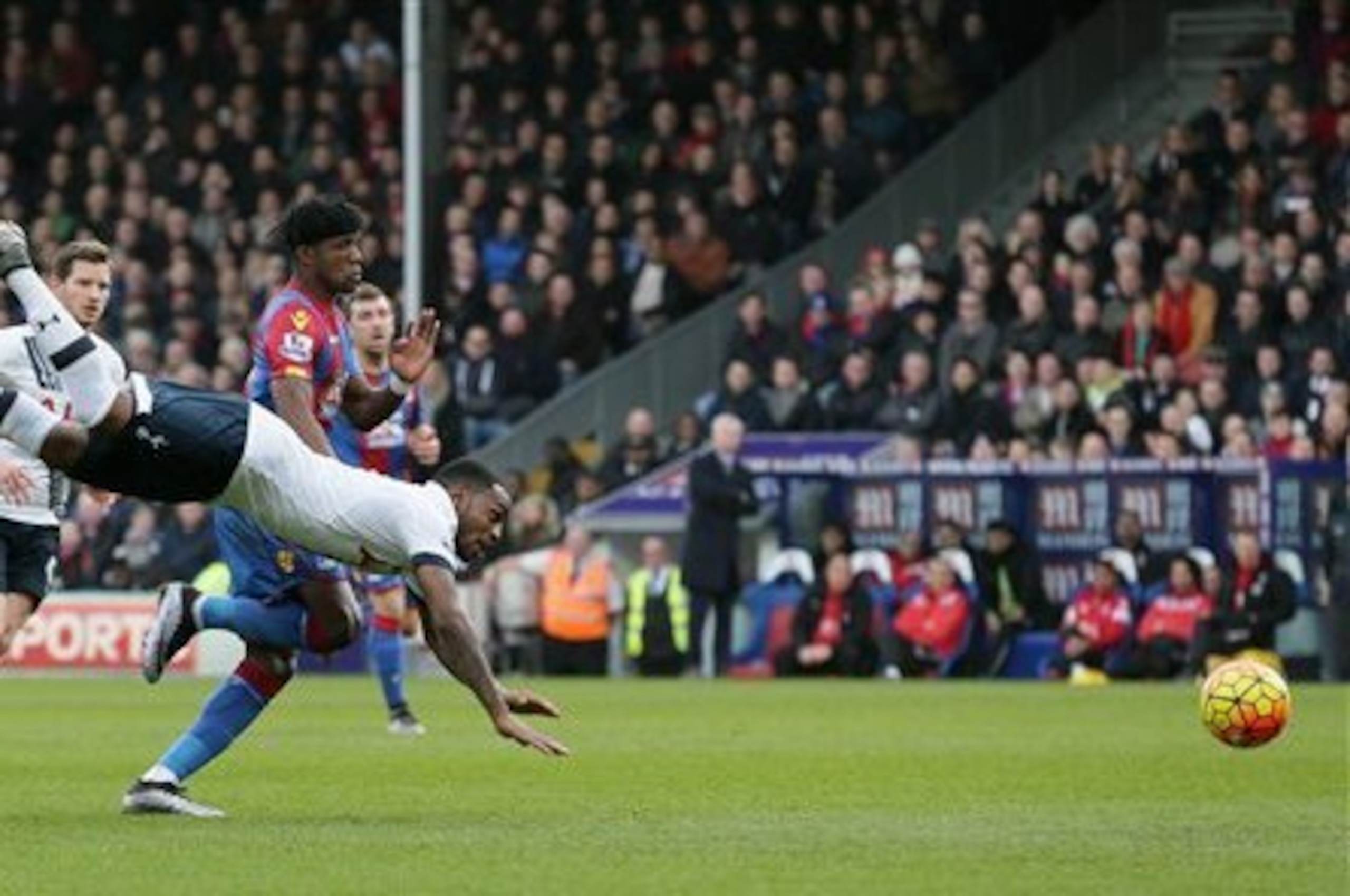 Wilfried Zaha's harrying and attacking of the Tottenham defence forced them into a variety of uncomfortable positions and measures.
