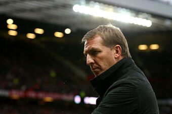 MANCHESTER, ENGLAND - DECEMBER 14:  Liverpool Manager Brendan Rodgers looks on prior to the Barclays Premier League match between Manchester United and Liverpool at Old Trafford on December 14, 2014 in Manchester, England.  (Photo by Alex Livesey/Getty Im