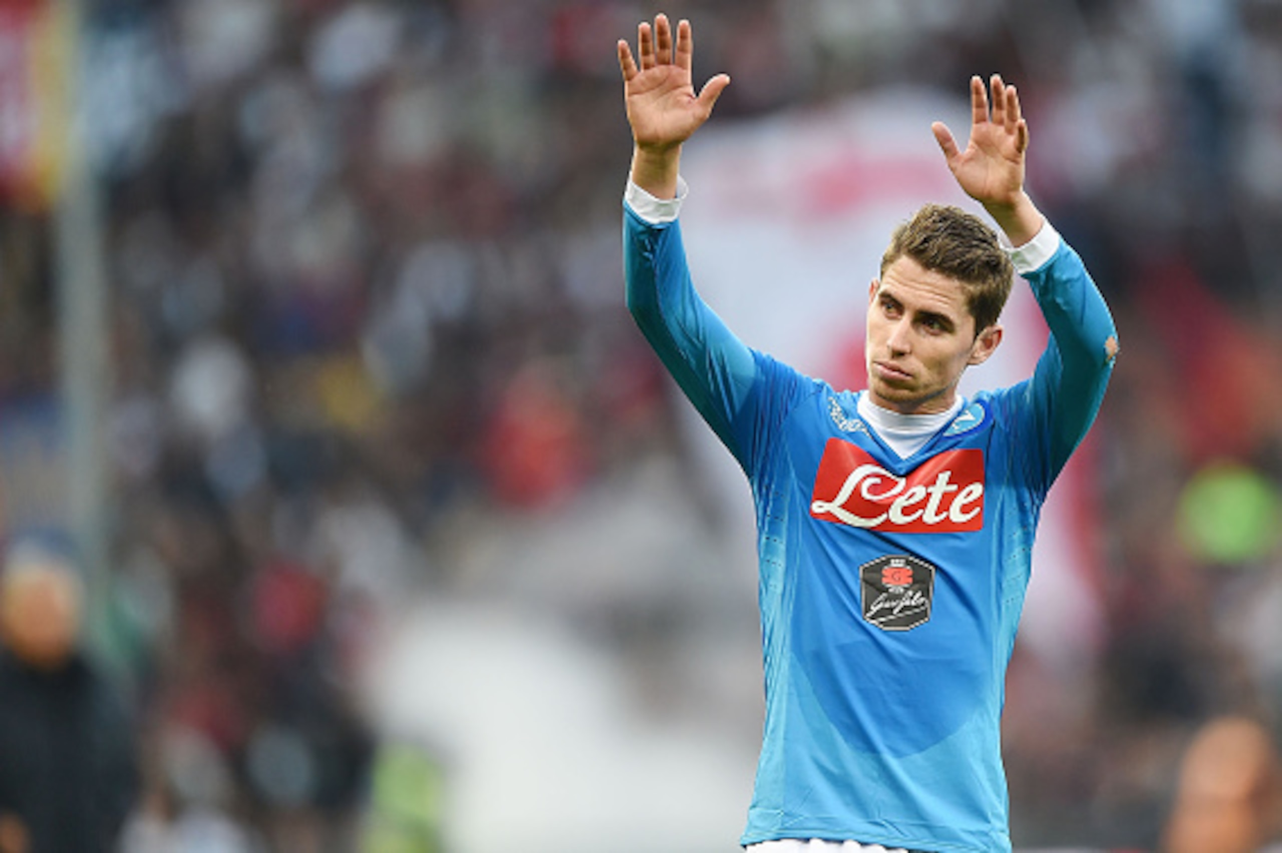 GENOA, ITALY - NOVEMBER 01:  Jorginho of Napoli in action during the Serie A match between Genoa CFC and SSC Napoli at Stadio Luigi Ferraris on November 1, 2015 in Genoa, Italy.  (Photo by Francesco Pecoraro/Getty Images)