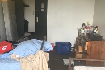 Greg Bryant's Florida hotel room