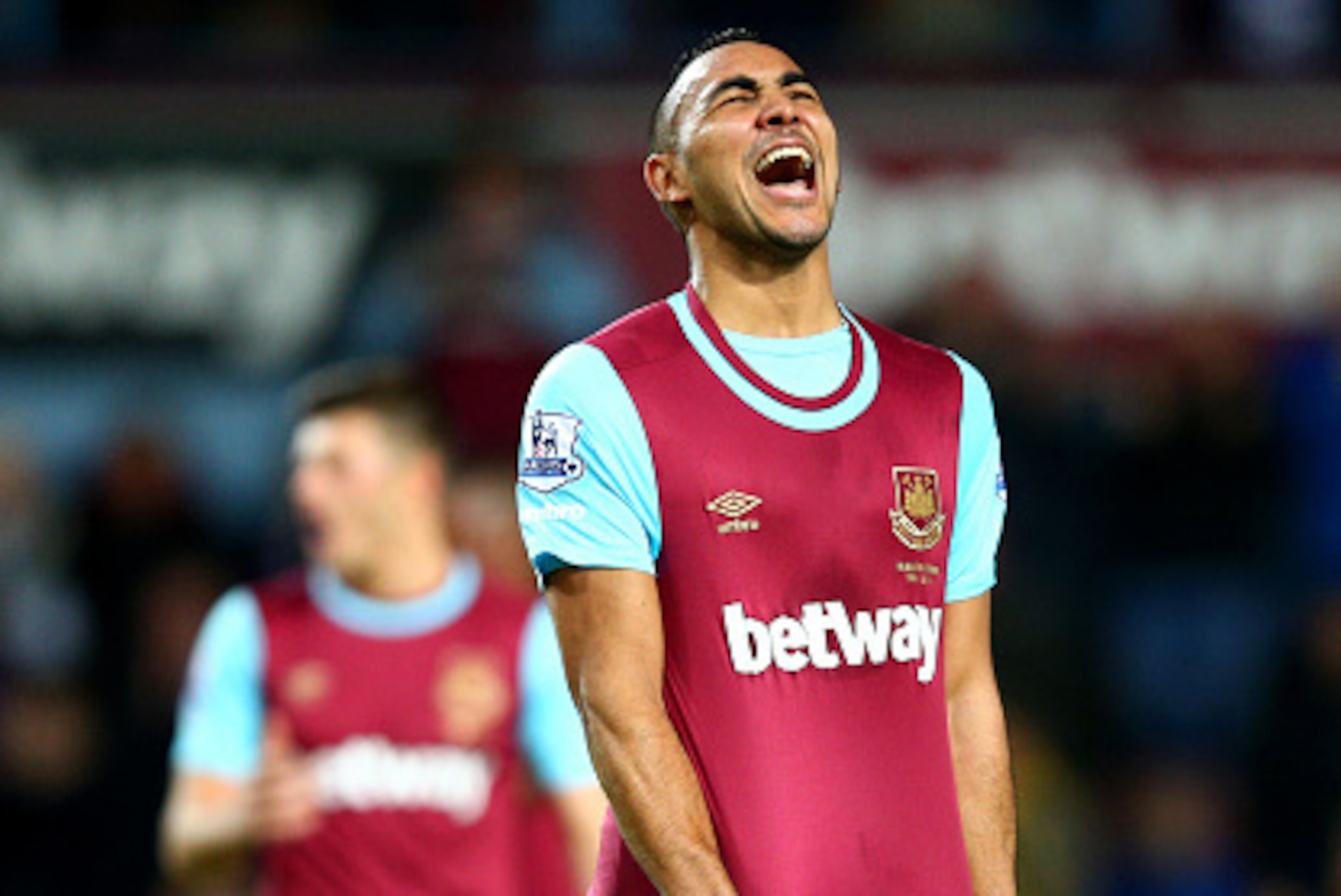 LONDON, ENGLAND - JANUARY 23:  Dimitri Payet of West Ham United reacts after his free kick is saved during the Barclays Premier League match between West Ham United and Manchester City at the Boleyn Ground on January 23, 2016 in London, England.  (Photo b