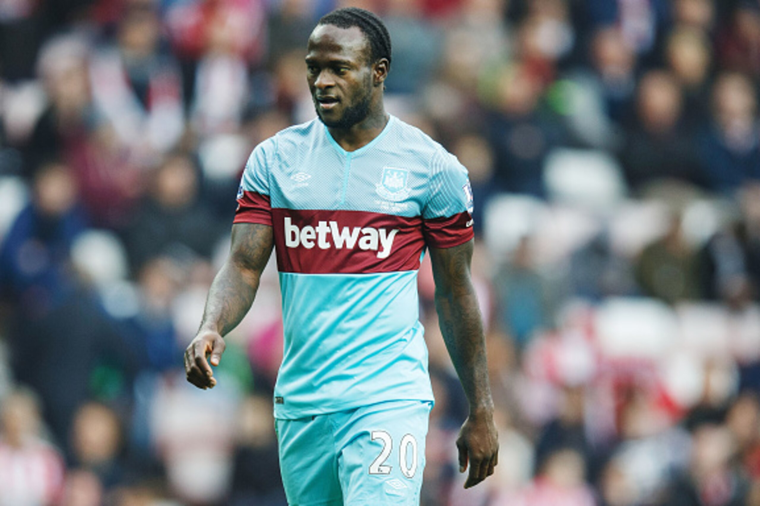 SUNDERLAND,UNITED KINGDOM - OCTOBER 3:  Victor Moses of West Ham United in action during the Barclays Premier League match between Sunderland and West Ham United at the Stadium of Light on October 3, 2015 in Sunderland United Kingdom ,(Photo by Steve Wels