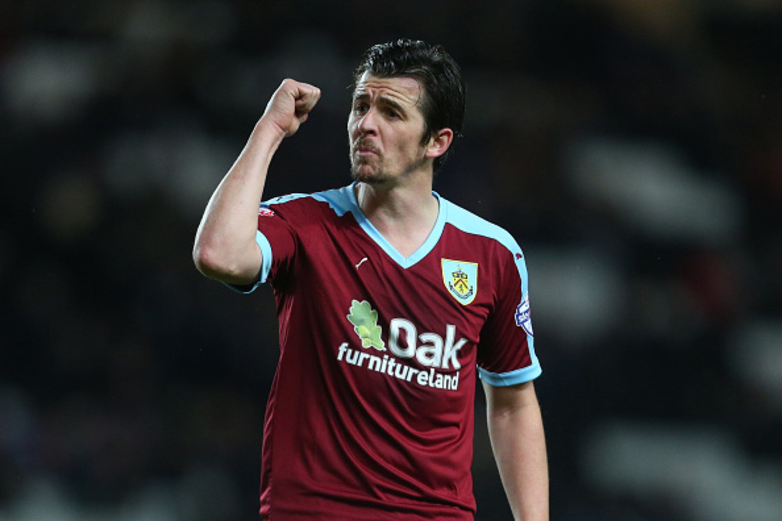 MILTON KEYNES, ENGLAND - JANUARY 12:  Joey Barton of Burnley during the Sky Bet Championship match between MK Dons and Burnley at Stadium mk on January 12, 2016 in Milton Keynes, England.  (Photo by Catherine Ivill - AMA/Getty Images)