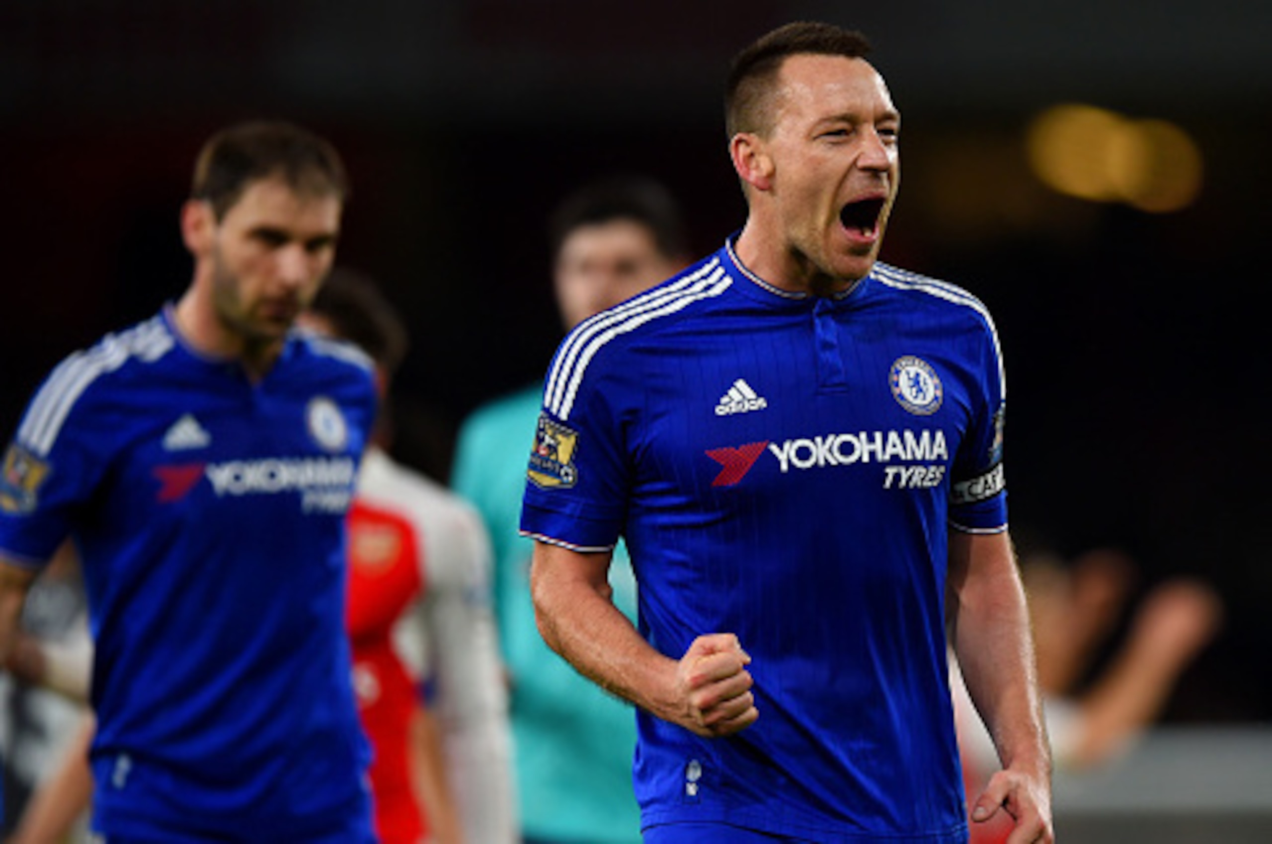 LONDON, ENGLAND - JANUARY 24: John Terry of Chelsea celebrates with his team-mates after the Barclays Premier League match between Arsenal and Chelsea at Emirates Stadium on January 24, 2016 in London, England. (Photo by Shaun Botterill/Getty Images) LONDON, ENGLAND - JANUARY 24: John Terry of Chelsea celebrates with his team-mates after the Barclays Premier League match between Arsenal and Chelsea at Emirates Stadium on January 24, 2016 in London, England. (Photo by Shaun Botterill/Getty Images)