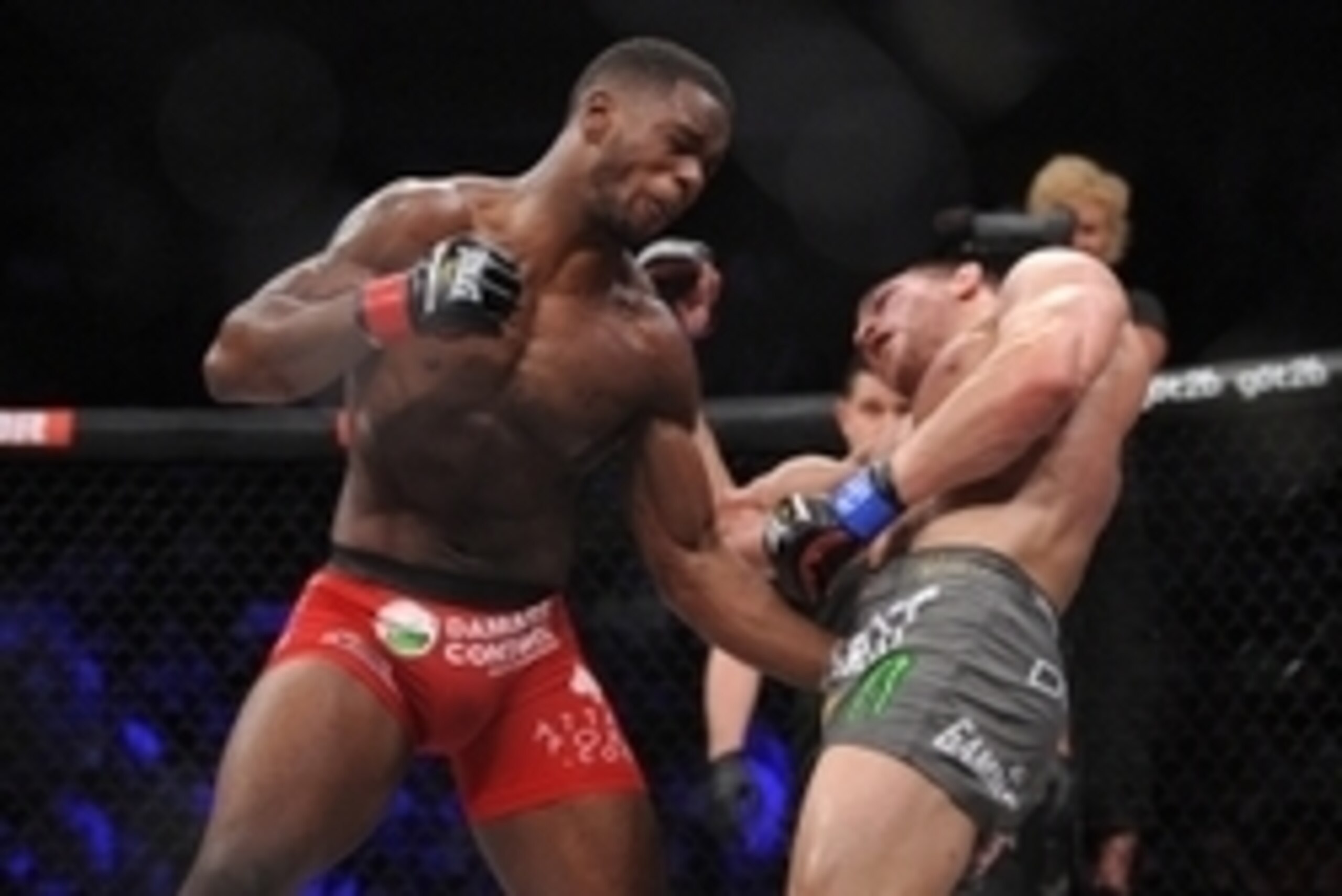 May 17, 2014; Southaven, MS, USA; Will Brooks fights against Michael Chandler during a Bellator interim lightweight world championship bout during BFC 120 at Landers Center. Will Brooks defeats Michael Chandler by submission. Mandatory Credit: Justin Ford