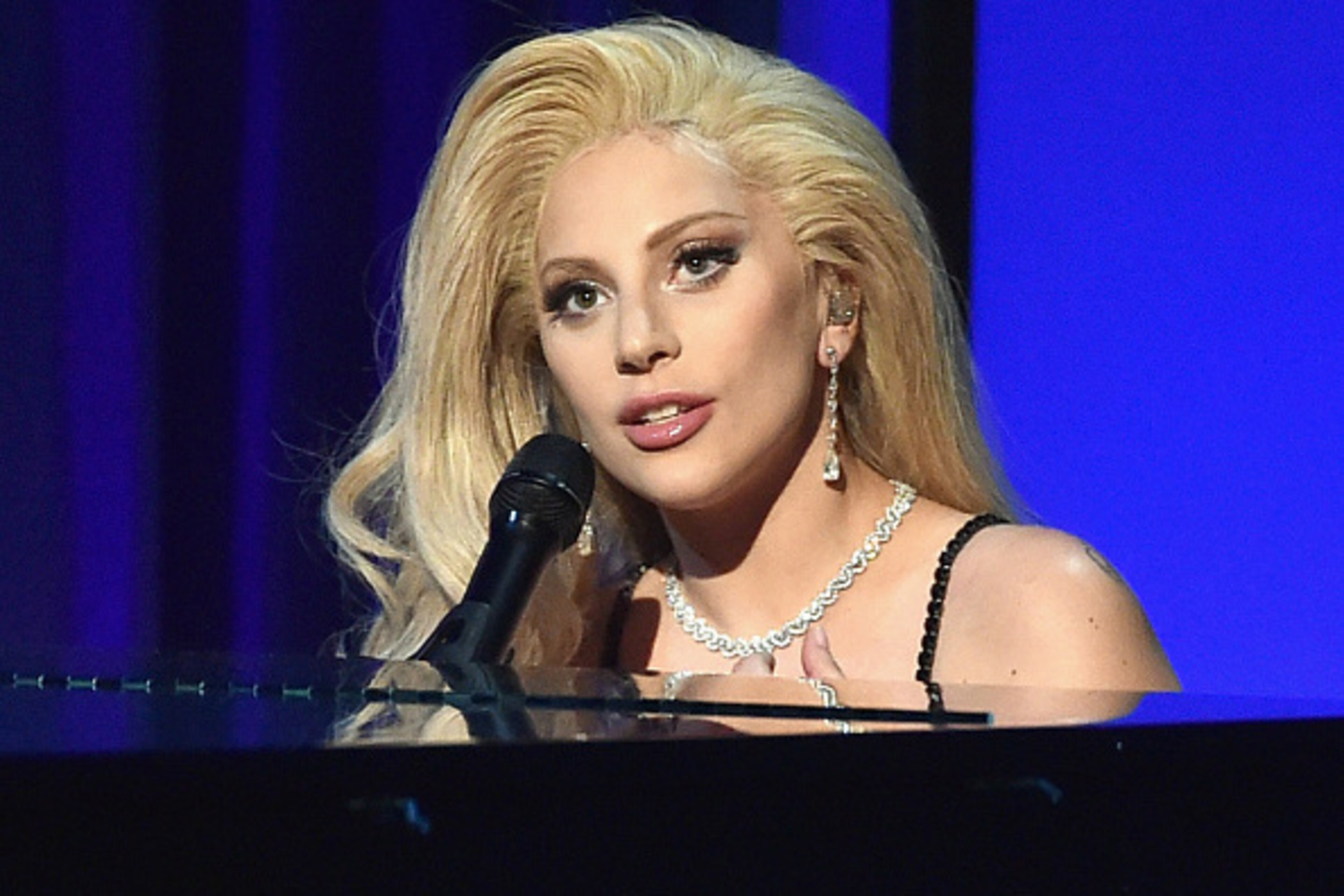 CENTURY CITY, CA - JANUARY 23:  Actress/recording artist Lady Gaga performs onstage at the 27th Annual Producers Guild Of America Awards at the Hyatt Regency Century Plaza on January 23, 2016 in Century City, California.  (Photo by Kevin Winter/Getty Imag
