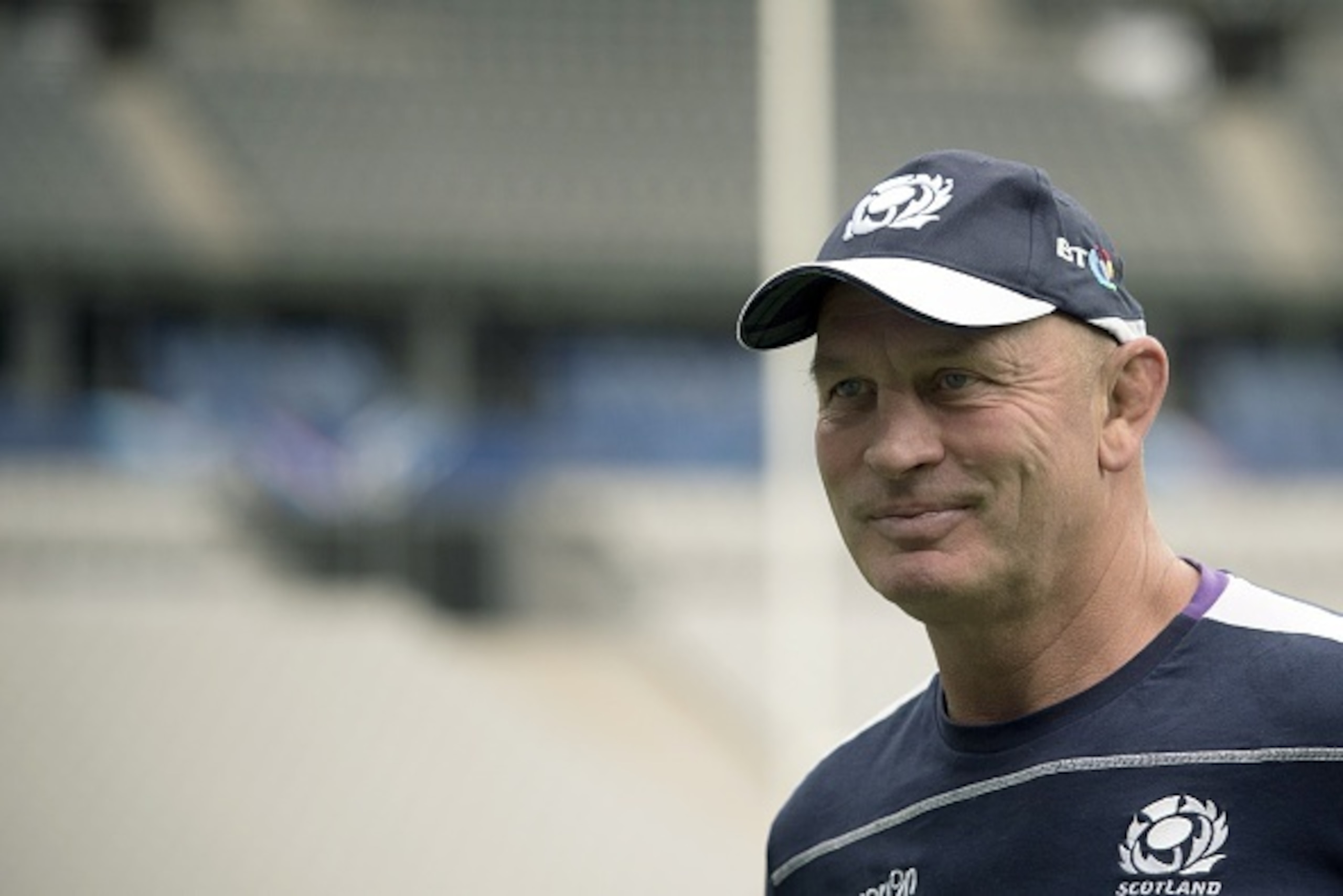 Scotland's head coach Vern Cotter attends the captain's run training session on September 4, 2015 at the Stade de France in Saint-Denis near Paris, on the eve of the rugby union test match France vs Scotland. AFP PHOTO / LIONEL BONAVENTURE        (Photo c