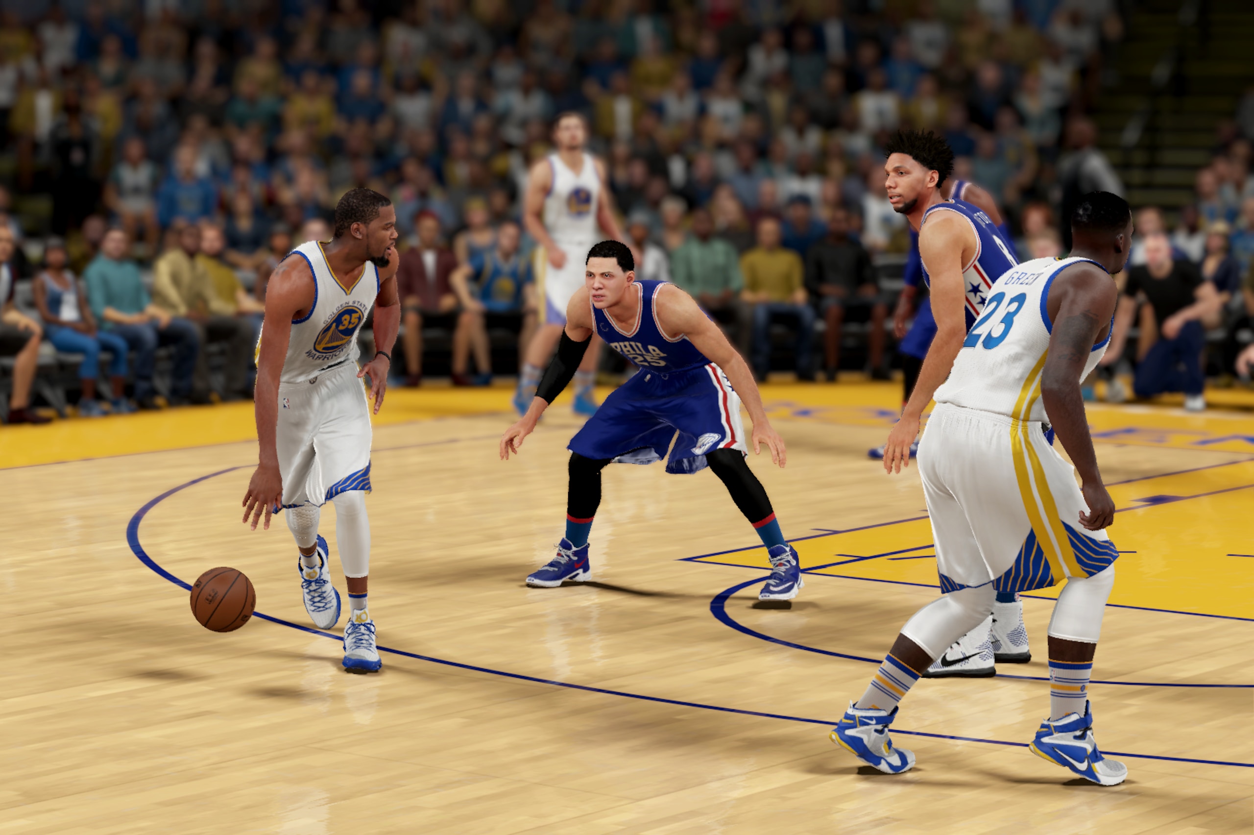 Yes, that is Ben Simmons guarding Durant.