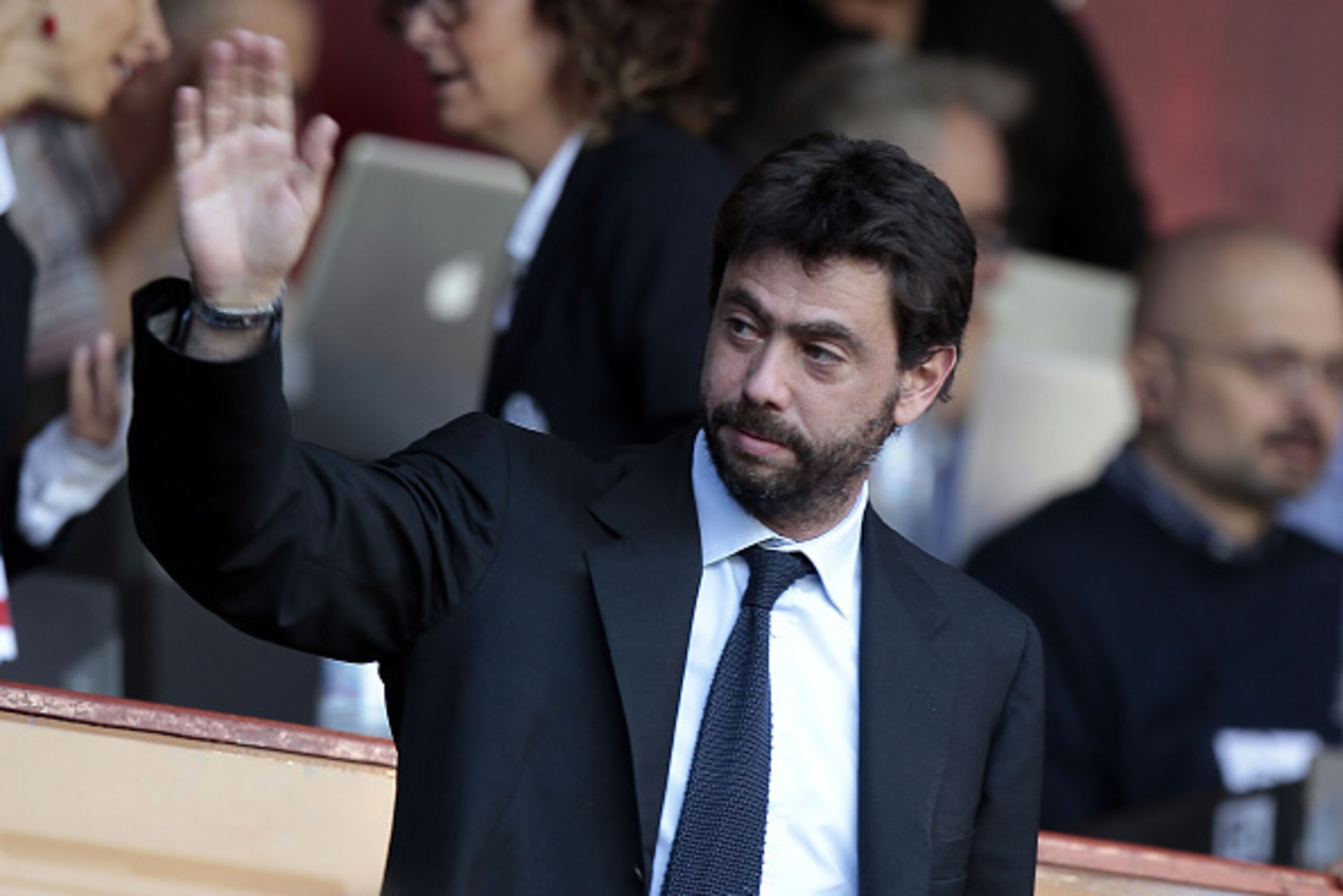 GENOA, ITALY - SEPTEMBER 20: Andrea Agnelli president of Juventus FC during the Serie A match between Genoa CFC and Juventus FC at Stadio Luigi Ferraris on September 20, 2015 in Genoa, Italy. (Photo by Gabriele Maltinti/Getty Images) GENOA, ITALY - SEPTEMBER 20: Andrea Agnelli president of Juventus FC during the Serie A match between Genoa CFC and Juventus FC at Stadio Luigi Ferraris on September 20, 2015 in Genoa, Italy. (Photo by Gabriele Maltinti/Getty Images)