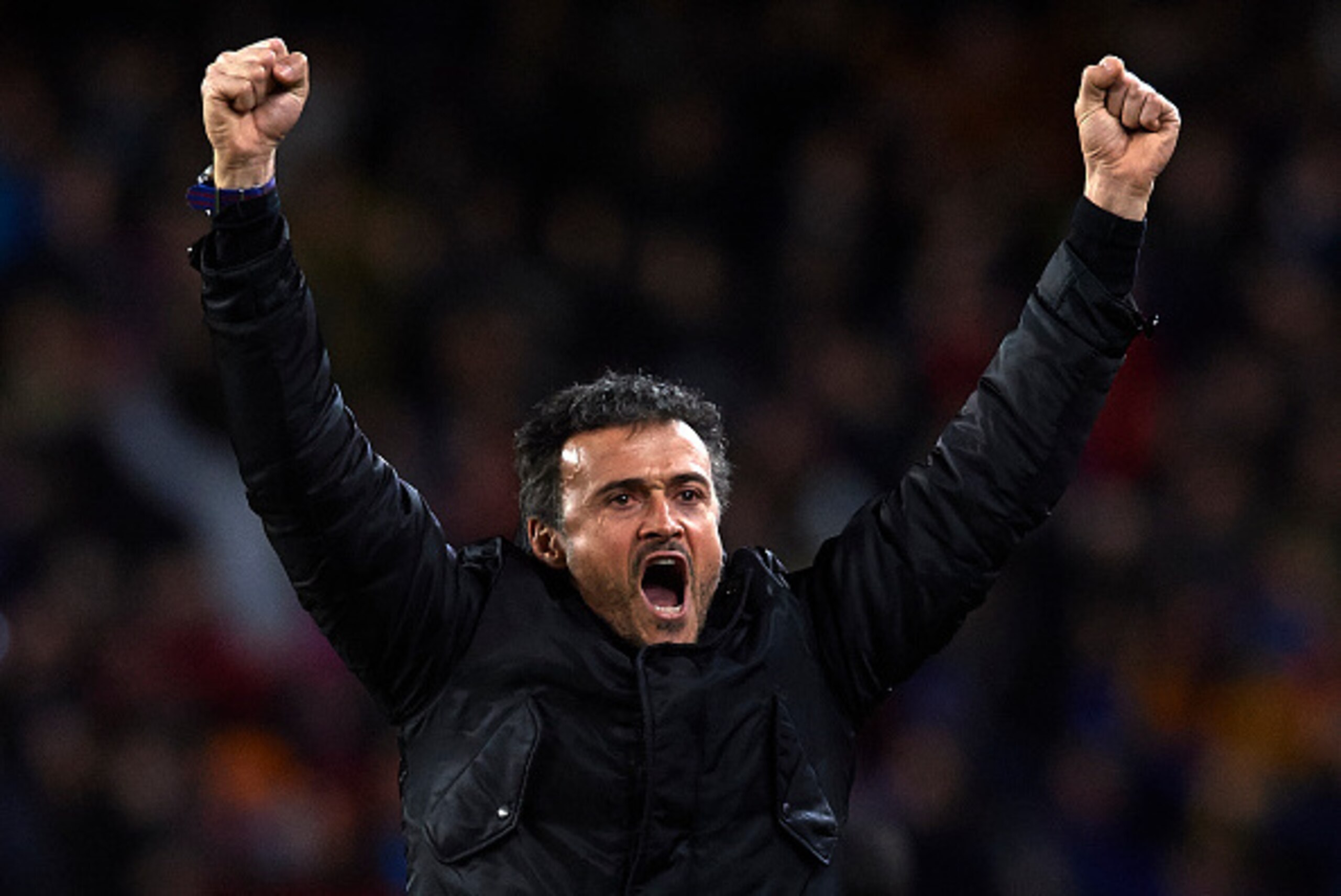 BARCELONA, SPAIN - JANUARY 06: FC Barcelona manager Luis Enrique celebrates during the Copa del Rey Round of 16 match between FC Barcelona and Real CD Espanyol at Camp Nou on January 6, 2016 in Barcelona, Spain. (Photo by Manuel Queimadelos Alonso/Getty BARCELONA, SPAIN - JANUARY 06: FC Barcelona manager Luis Enrique celebrates during the Copa del Rey Round of 16 match between FC Barcelona and Real CD Espanyol at Camp Nou on January 6, 2016 in Barcelona, Spain. (Photo by Manuel Queimadelos Alonso/Getty