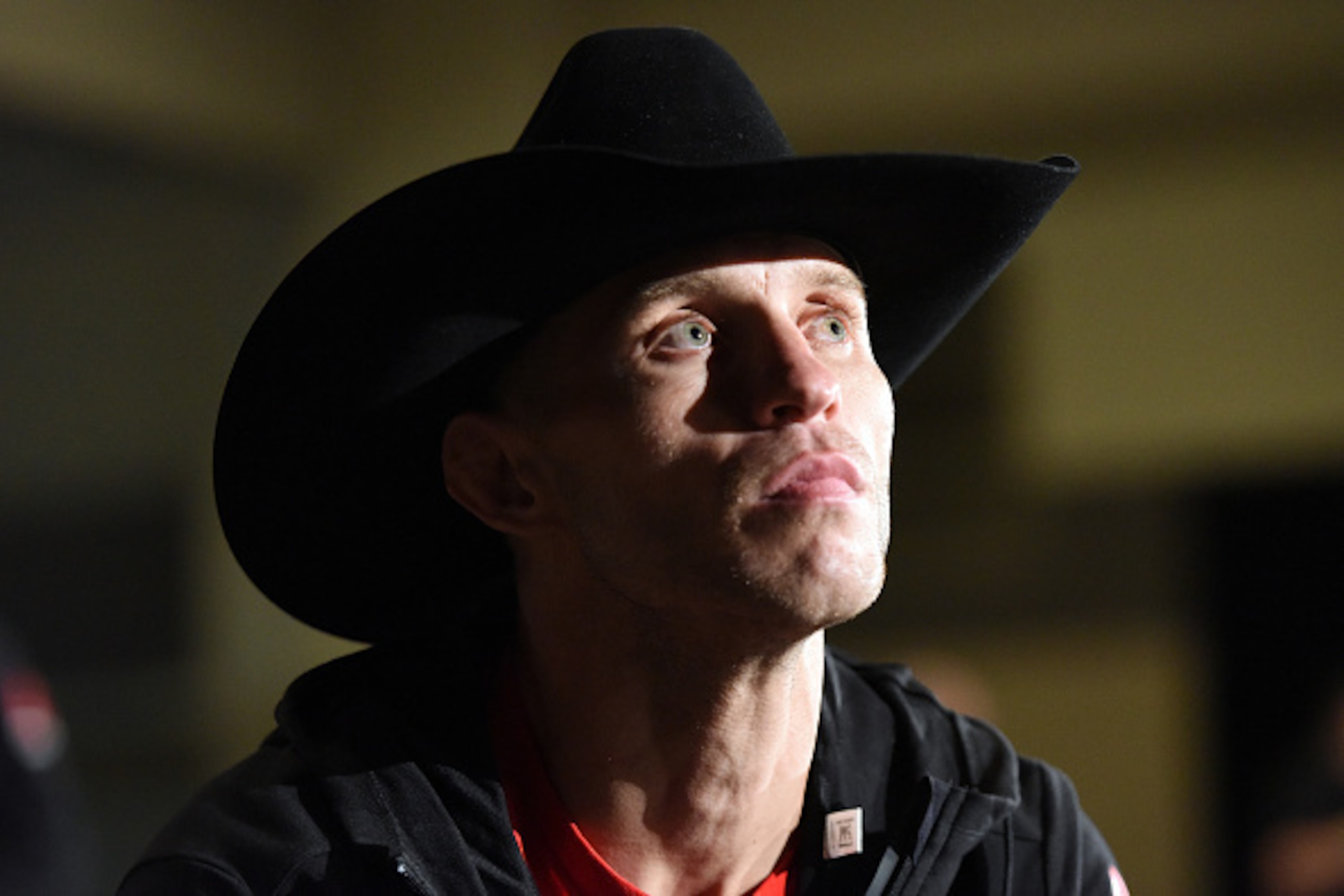 ORLANDO, FL - DECEMBER 18:  Donald 'Cowboy' Cerrone waits backstage during the UFC weigh-in inside the Orange County Convention Center on December 18, 2015 in Orlando, Florida.  (Photo by Mike Roach/Zuffa LLC/Zuffa LLC via Getty Images)
