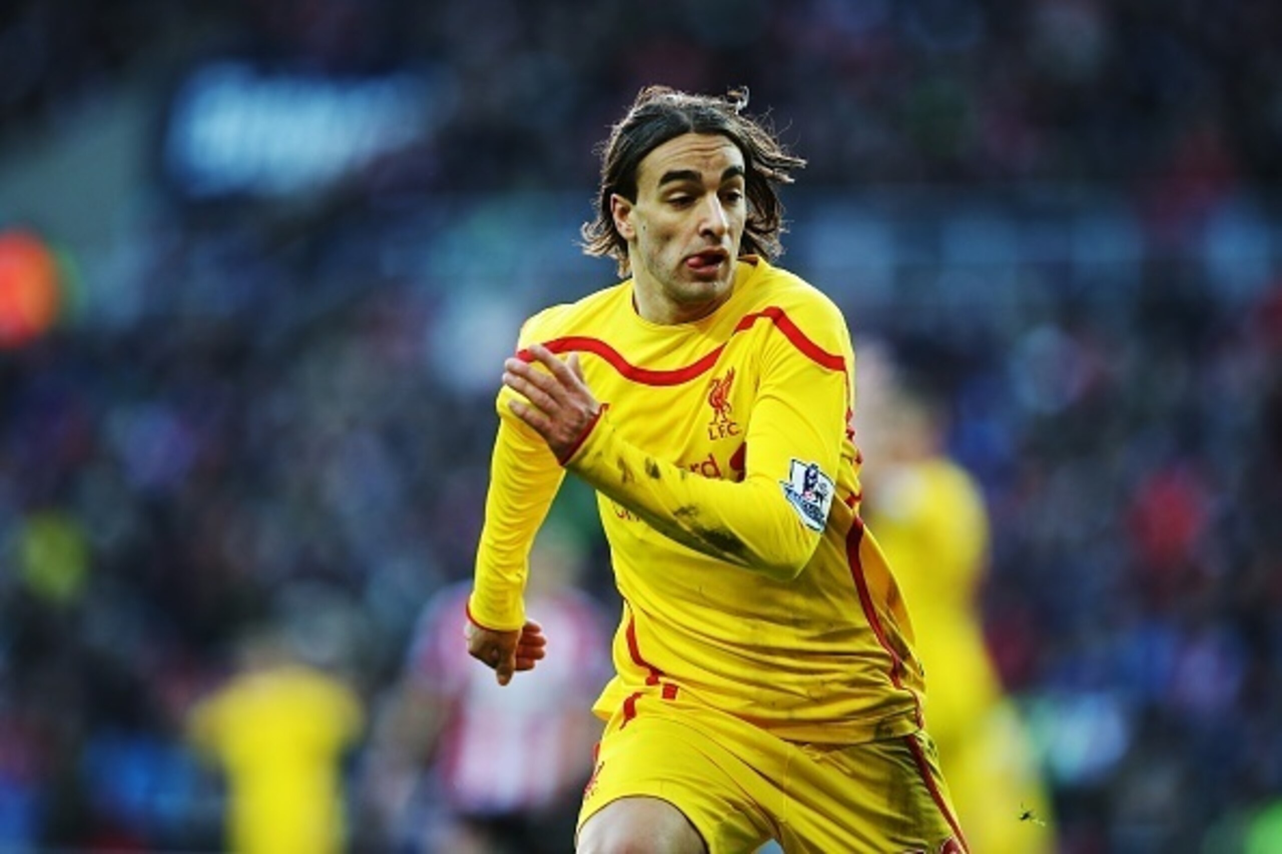 Liverpool's Serbian midfielder Lazar Markovic plays during the English Premier League football match between Sunderland and Liverpool at The Stadium of Light in Sunderland, north east England on January 10, 2015. AFP PHOTO / IAN MACNICOL  RESTRICTED TO ED