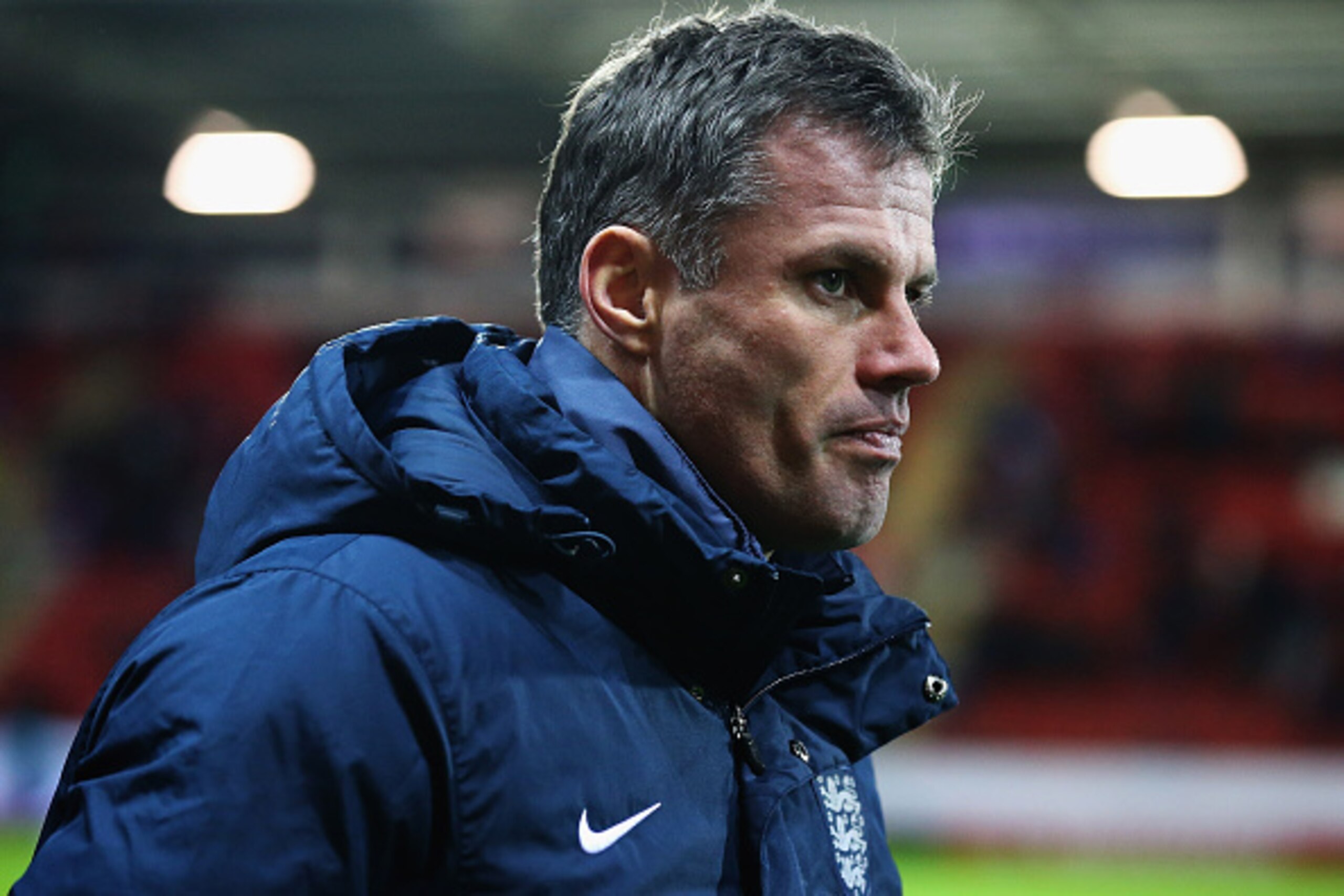 ROTHERHAM, ENGLAND - NOVEMBER 20: Jamie Carragher of England looks on during the International U17 Friendly match between England U17 and Germany U17 at the New York Stadium on November 20, 2015 in Rotherham, England. (Photo by Matthew Lewis/Getty Image ROTHERHAM, ENGLAND - NOVEMBER 20: Jamie Carragher of England looks on during the International U17 Friendly match between England U17 and Germany U17 at the New York Stadium on November 20, 2015 in Rotherham, England. (Photo by Matthew Lewis/Getty Image