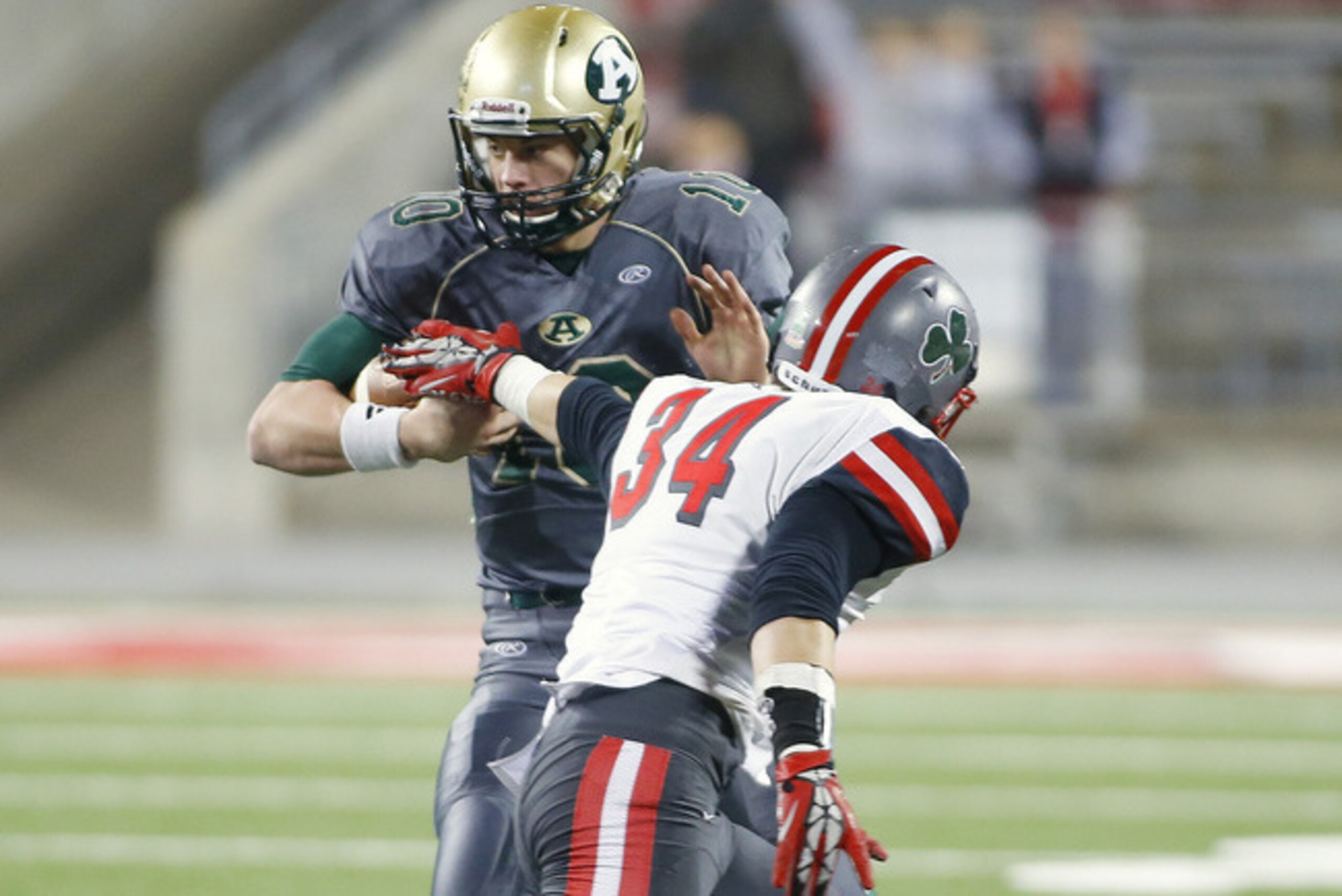 Joe Burrow makes a play during his time at Athens High School. Joe Burrow makes a play during his time at Athens High School.