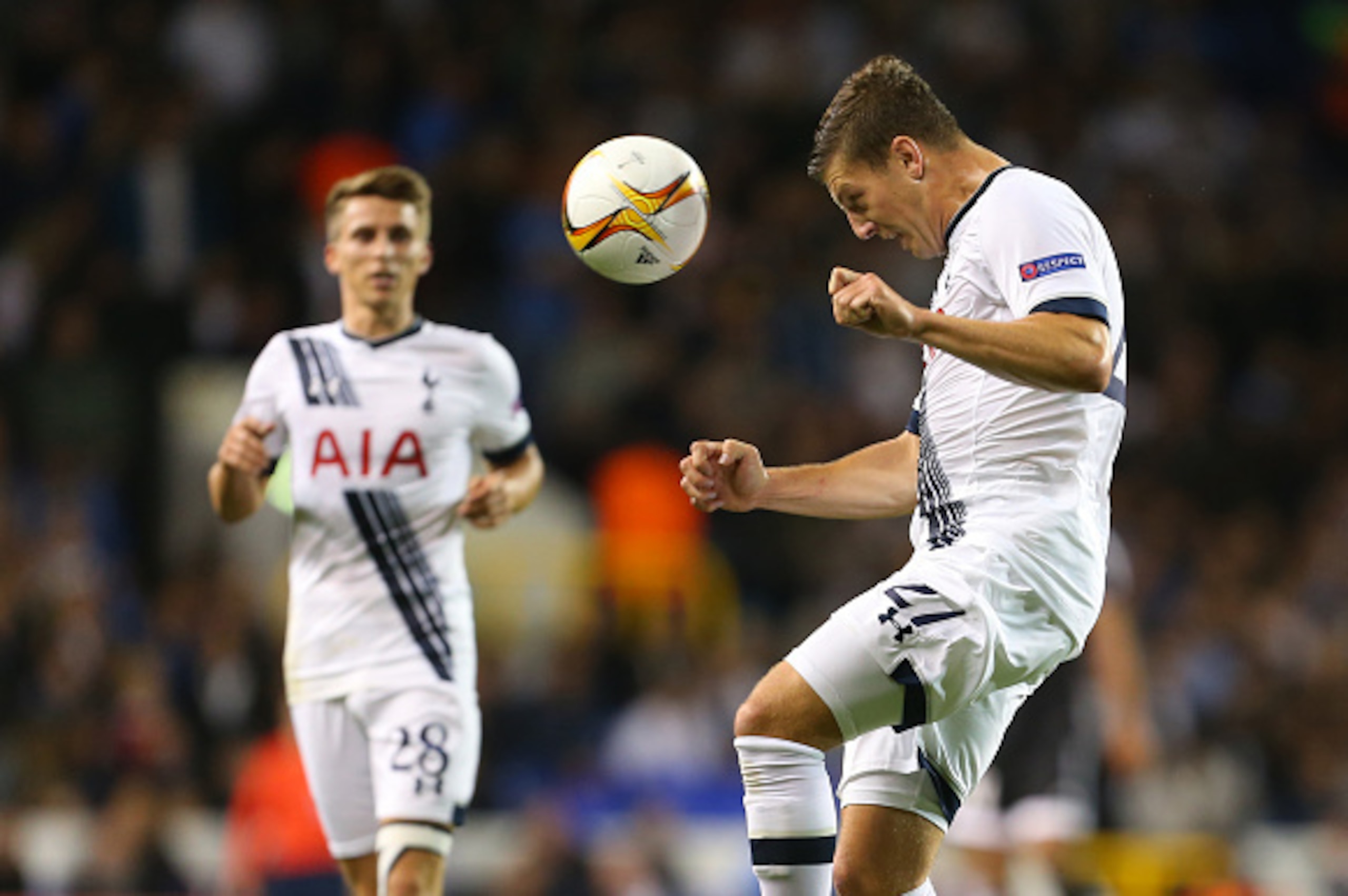 LONDON, ENGLAND - SEPTEMBER 17: Kevin Wimmer of Tottenham Hotspur during the UEFA Europa League match between Tottenham Hotspur and Qarabag at White Hart Lane on September 17, 2015 in London, United Kingdom. (Photo by Catherine Ivill - AMA/Getty Images) LONDON, ENGLAND - SEPTEMBER 17: Kevin Wimmer of Tottenham Hotspur during the UEFA Europa League match between Tottenham Hotspur and Qarabag at White Hart Lane on September 17, 2015 in London, United Kingdom. (Photo by Catherine Ivill - AMA/Getty Images)