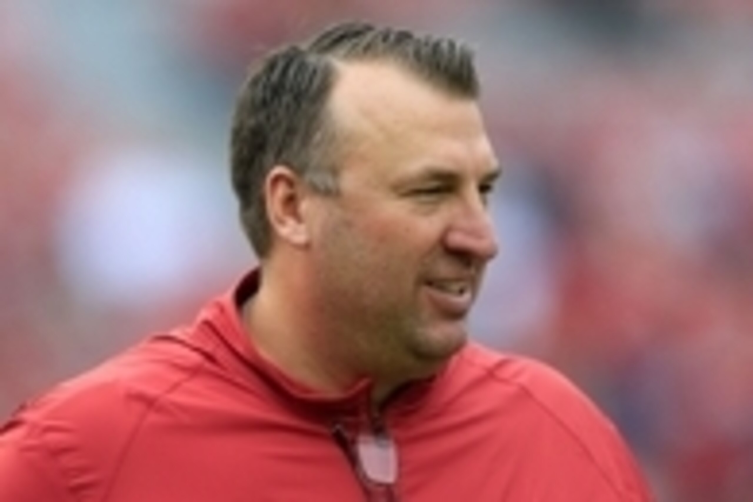 Oct 10, 2015; Tuscaloosa, AL, USA;  Arkansas Razorbacks head coach Bret Bielema prior to the game against Alabama Crimson Tide at Bryant-Denny Stadium. Mandatory Credit: Marvin Gentry-USA TODAY Sports